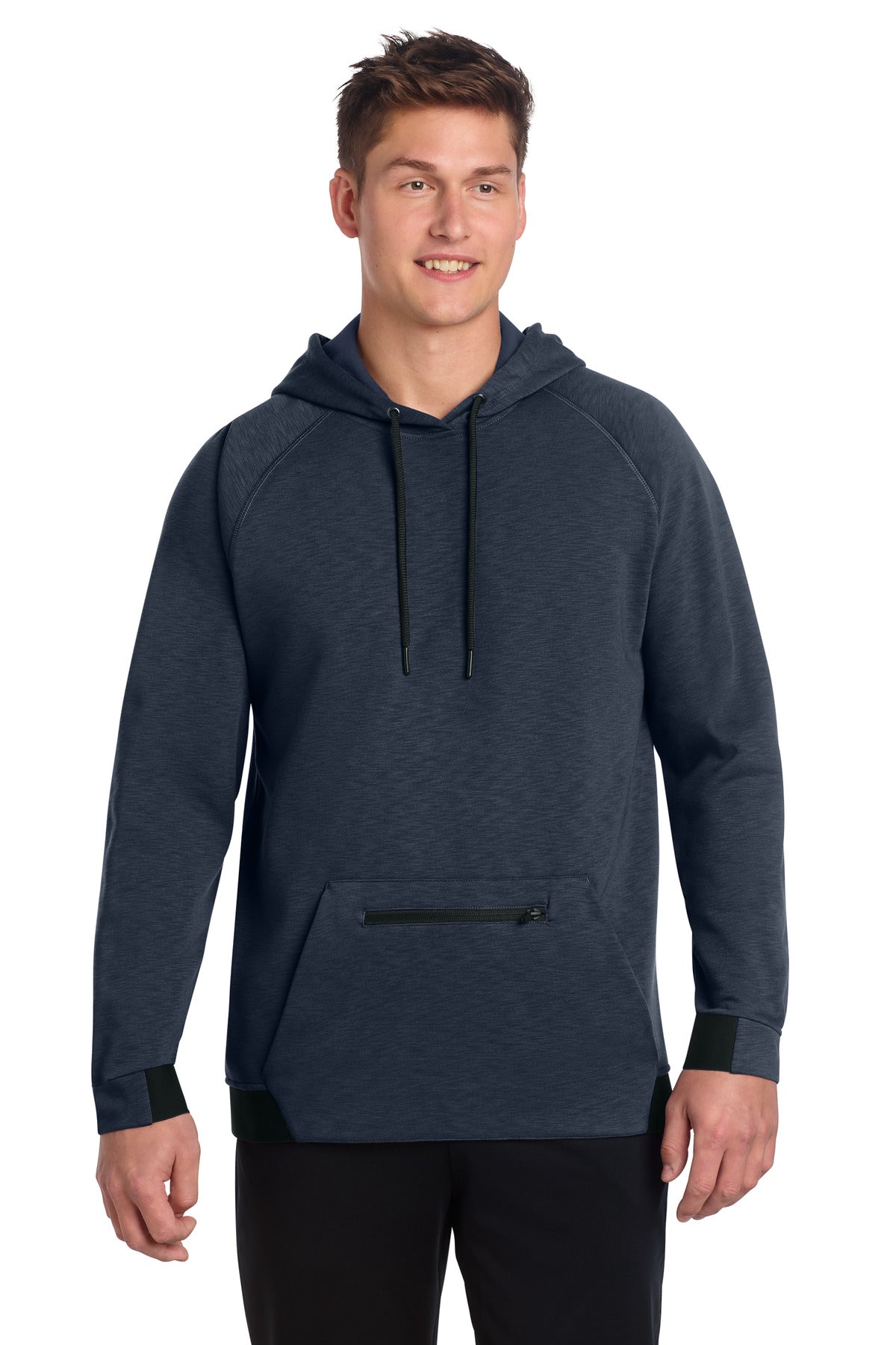 Custom logo Sport-Tek® PosiCharge® Strive Hooded Pullover ST571 in True Navy