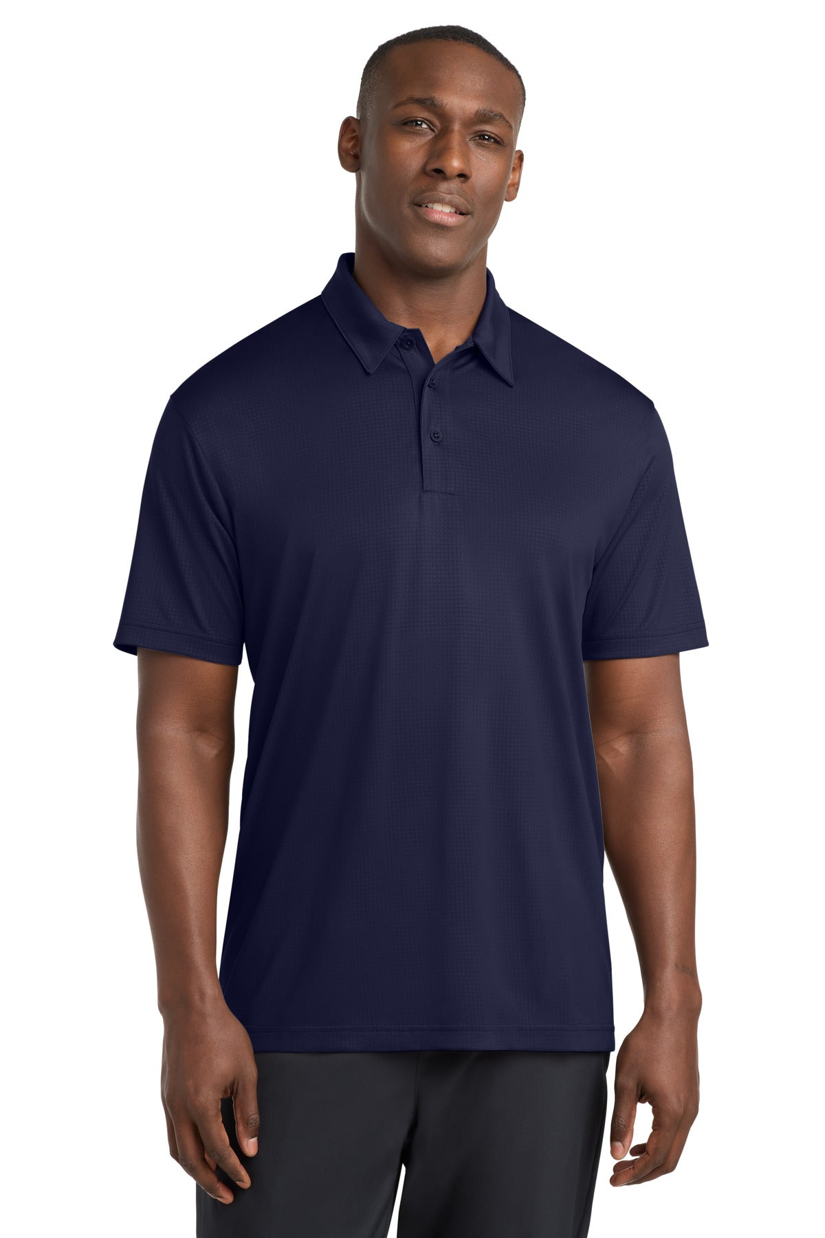 Custom logo Sport-Tek® Embossed PosiCharge® Tough Polo®. ST630 in True Navy