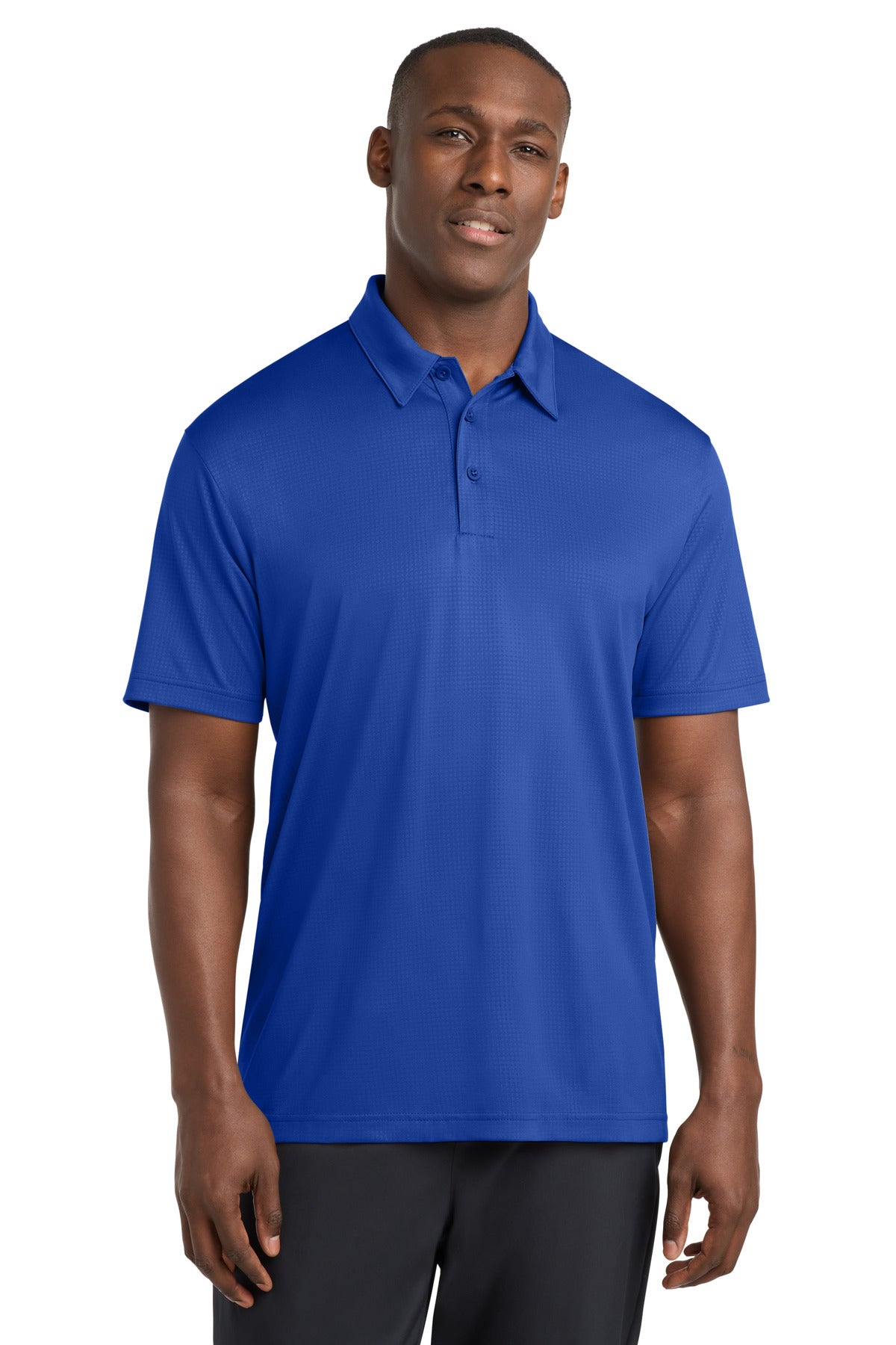 Custom logo Sport-Tek® Embossed PosiCharge® Tough Polo®. ST630 in True Royal