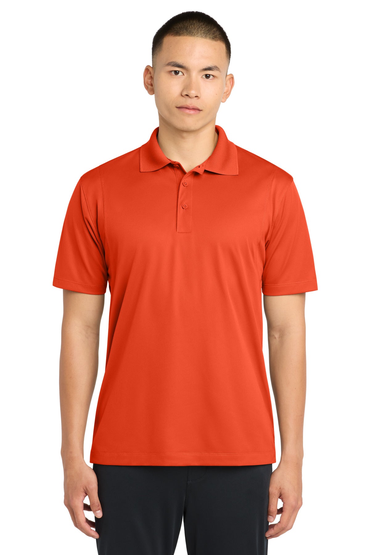 Custom logo Sport-Tek® Micropique Sport-Wick® Polo. ST650 in Deep Orange