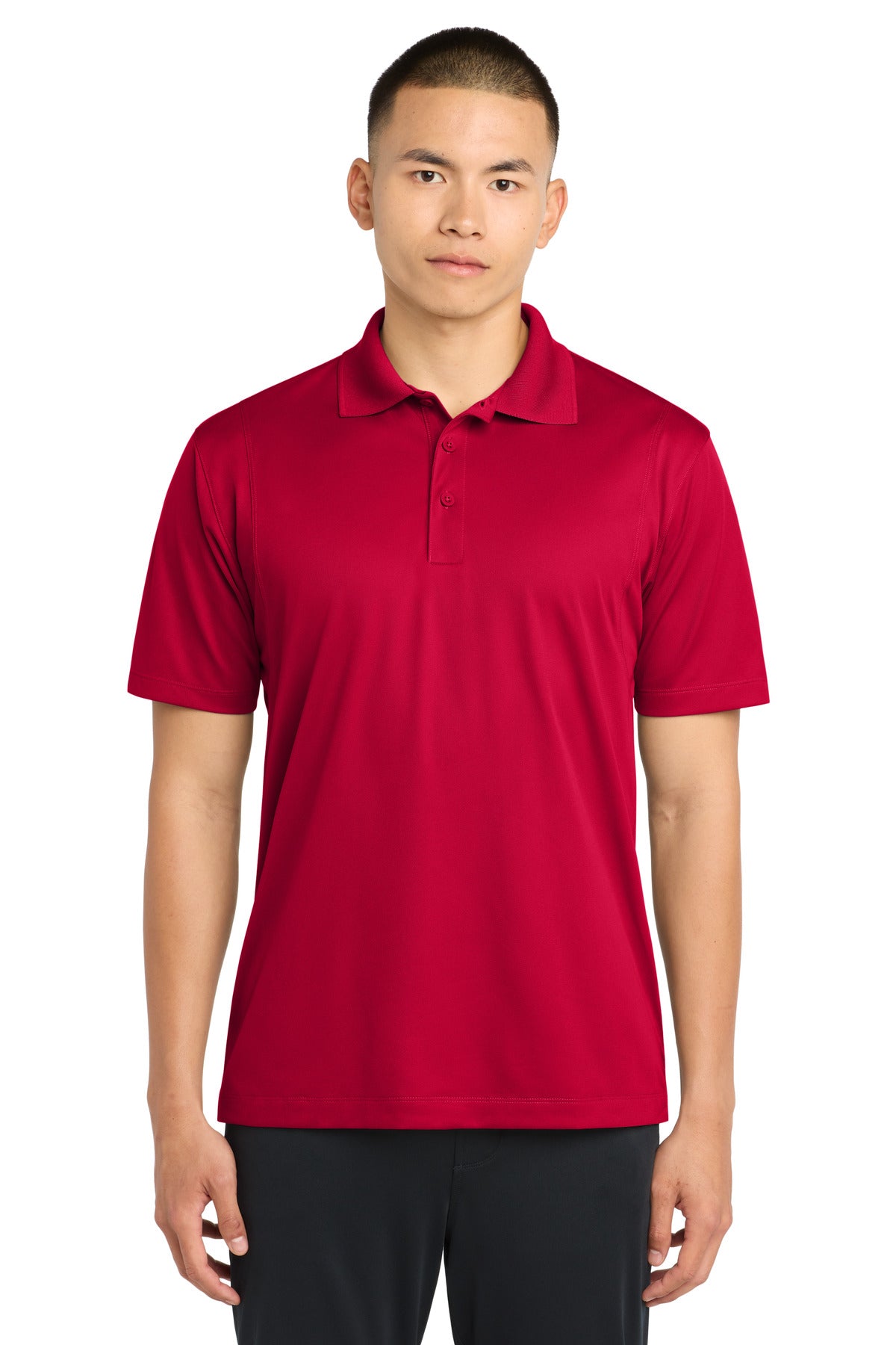 Custom logo Sport-Tek® Micropique Sport-Wick® Polo. ST650 in Deep Red