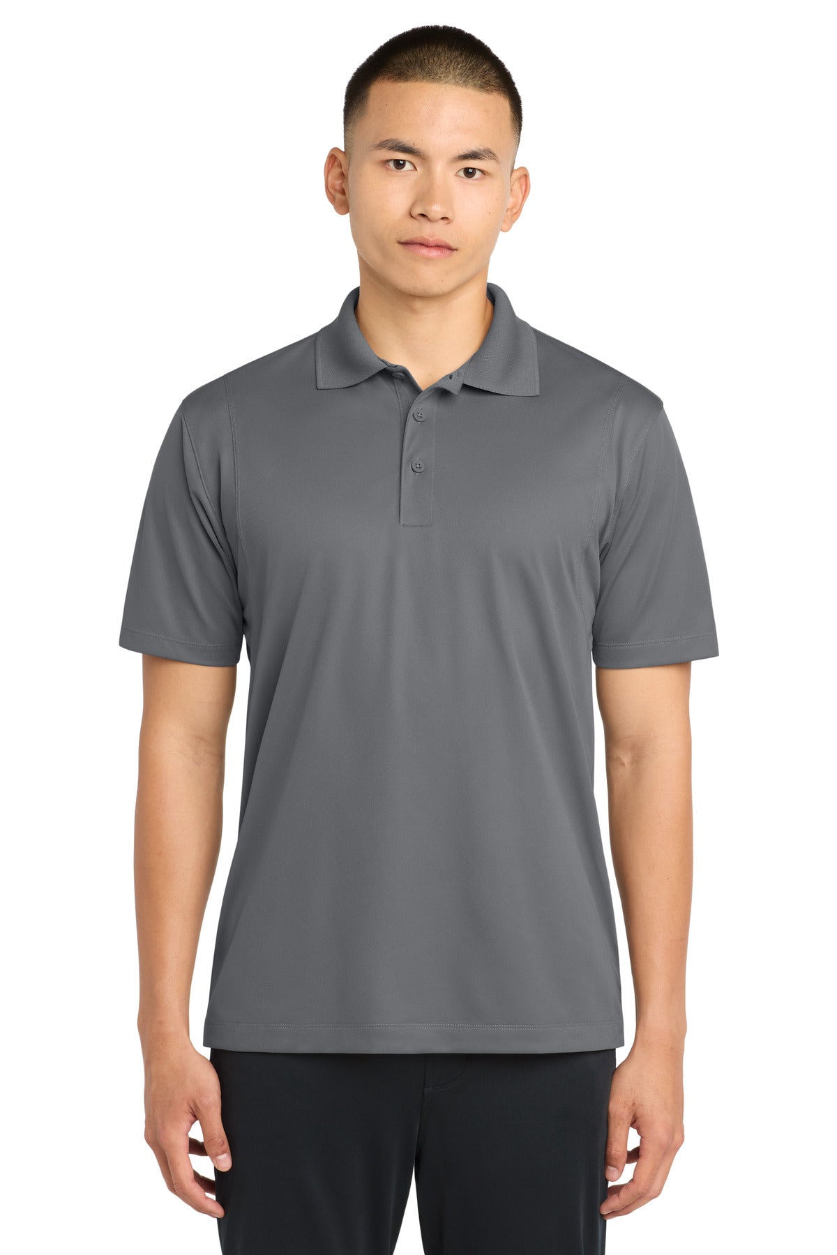 Custom logo Sport-Tek® Micropique Sport-Wick® Polo. ST650 in Grey Concrete