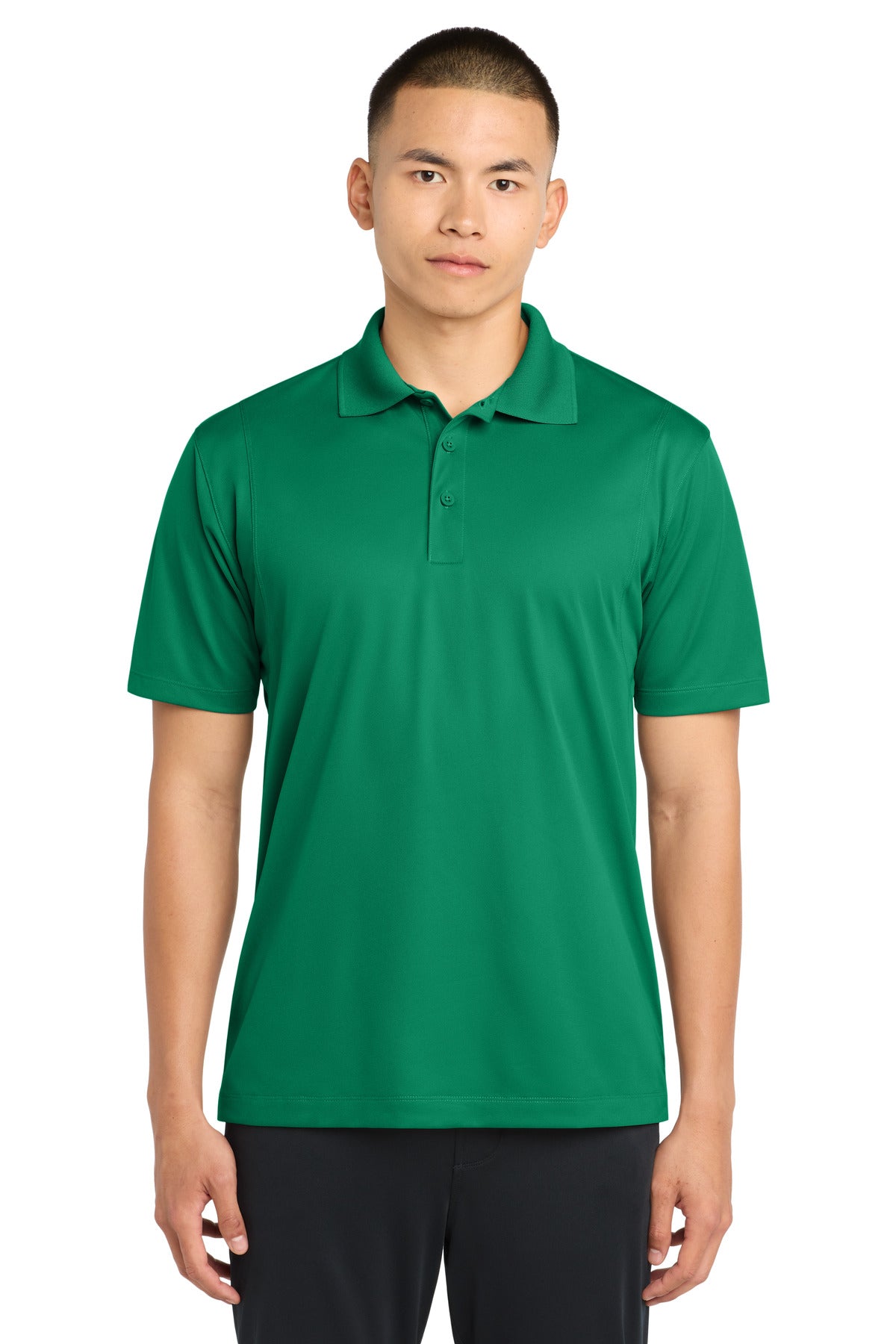 Custom logo Sport-Tek® Micropique Sport-Wick® Polo. ST650 in Kelly Green