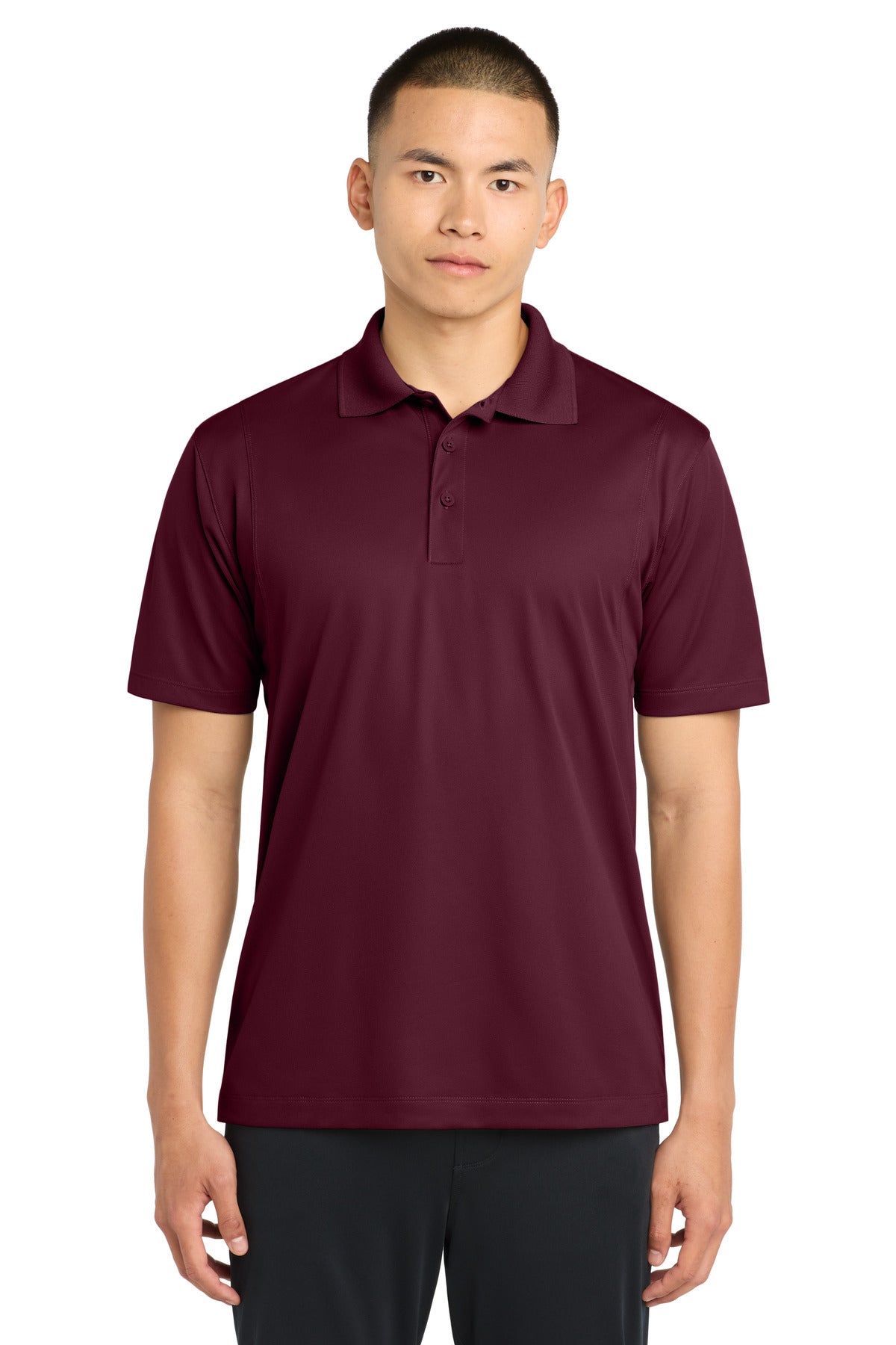 Custom logo Sport-Tek® Micropique Sport-Wick® Polo. ST650 in Maroon