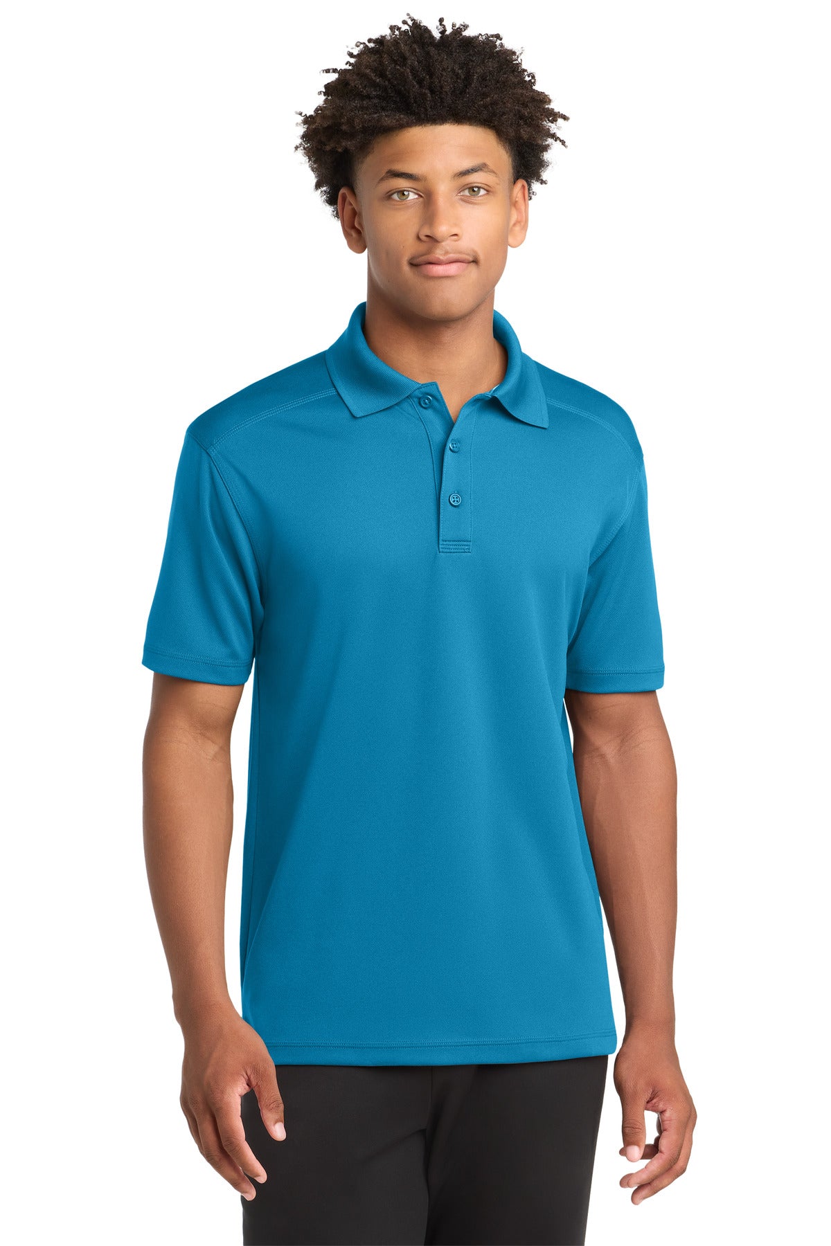 Custom logo Sport-Tek® PosiCharge® Micro-Mesh Polo. ST680 in Blue Wake