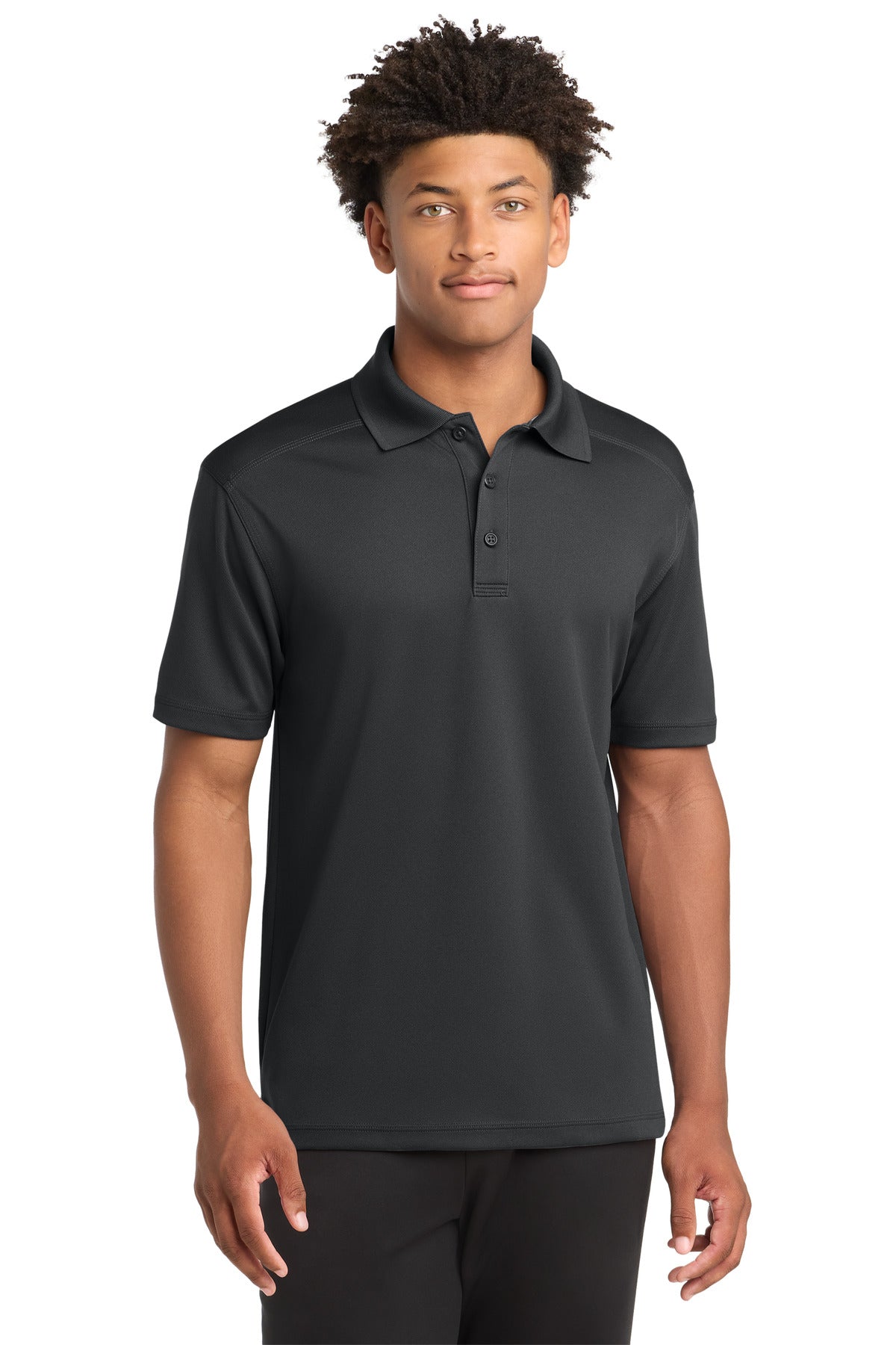 Custom logo Sport-Tek® PosiCharge® Micro-Mesh Polo. ST680 in Iron Grey