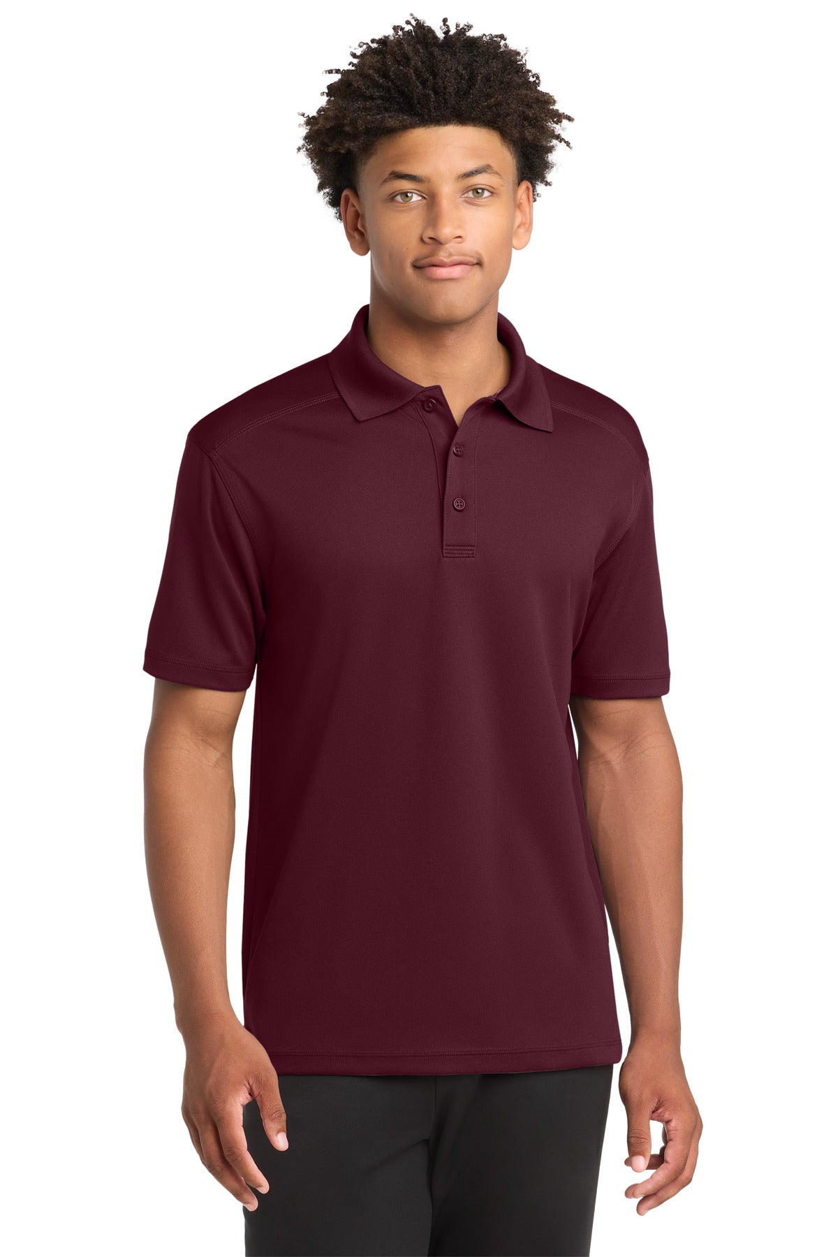Custom logo Sport-Tek® PosiCharge® Micro-Mesh Polo. ST680 in Maroon