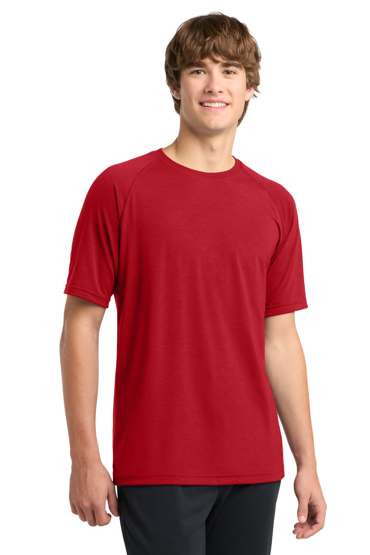 Custom logo Sport-Tek® Ultimate Performance Crew. ST700 in True Red