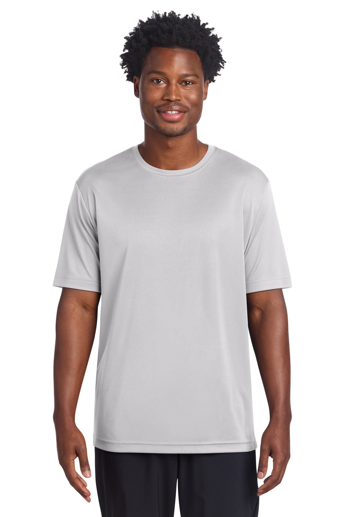 Custom logo Sport-Tek® PosiCharge® Re-Compete Tee ST720 in Silver