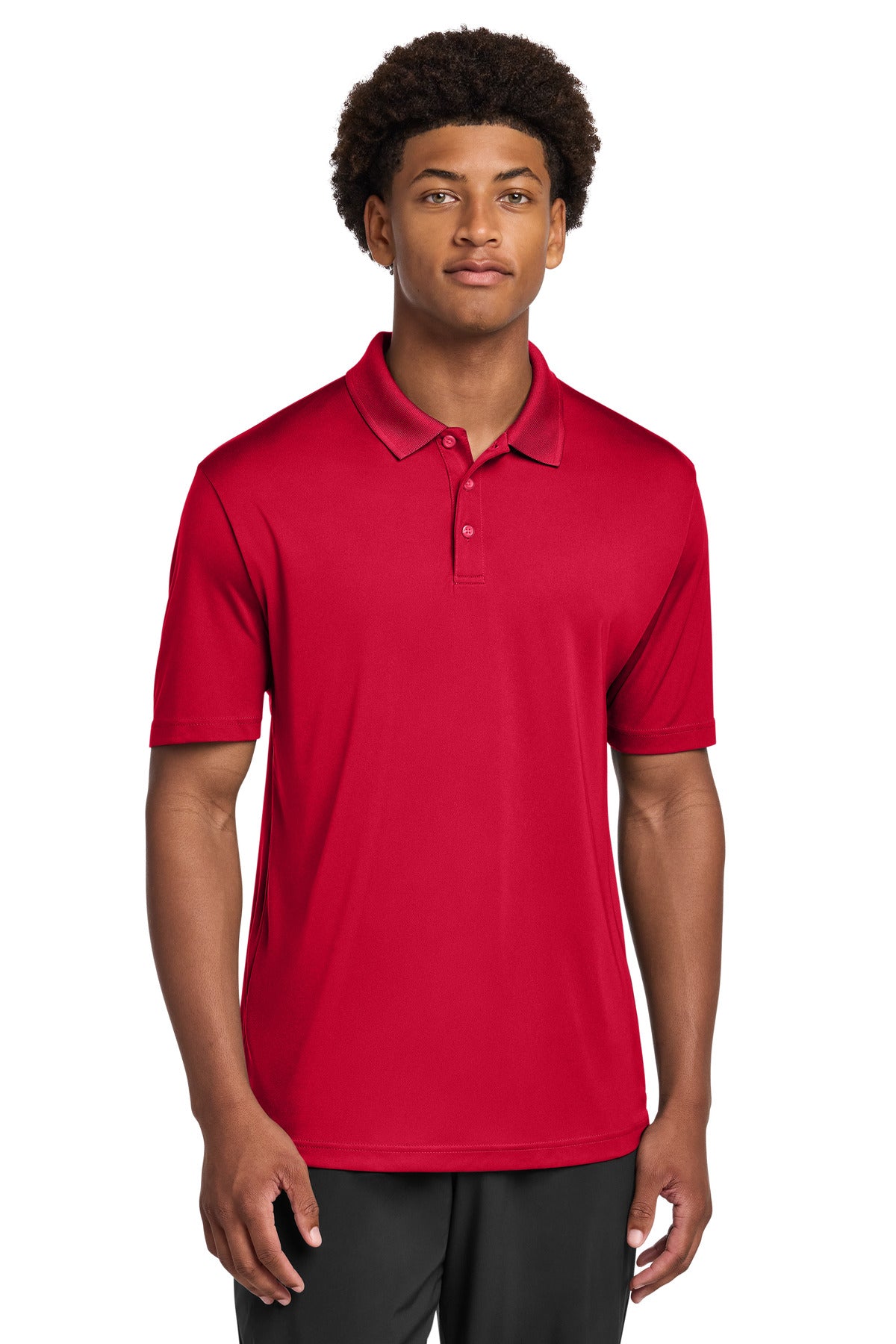 Custom logo Sport-Tek® PosiCharge® Re-Compete Polo ST725 in Deep Red