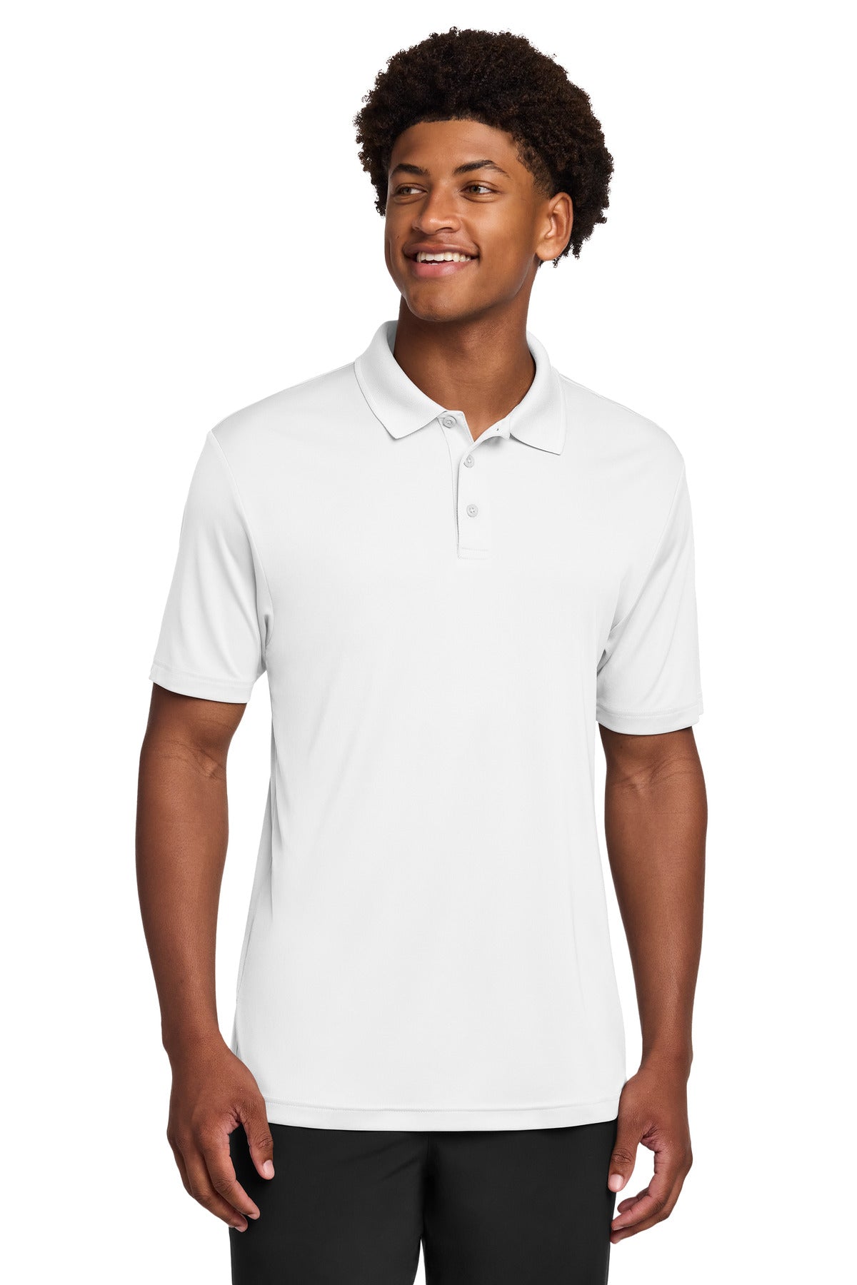 Custom logo Sport-Tek® PosiCharge® Re-Compete Polo ST725 in White