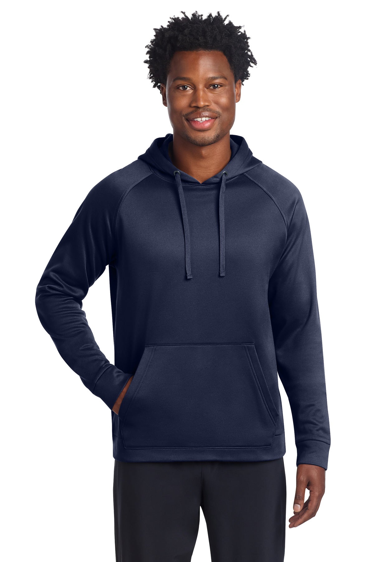 Custom logo Sport-Tek® Re-Compete Fleece Pullover Hoodie ST730 in True Navy