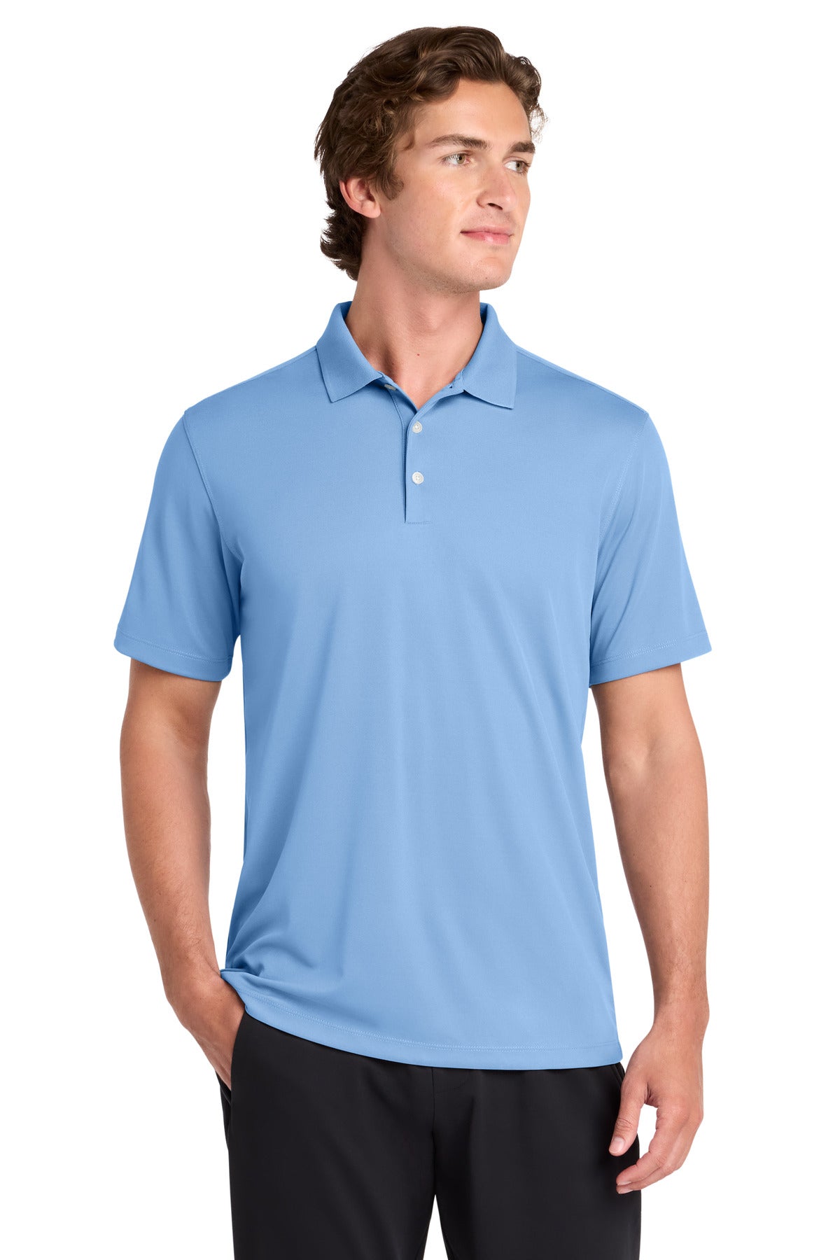 Custom logo Sport-Tek® UV Micropique Polo ST740 in Carolina Blue