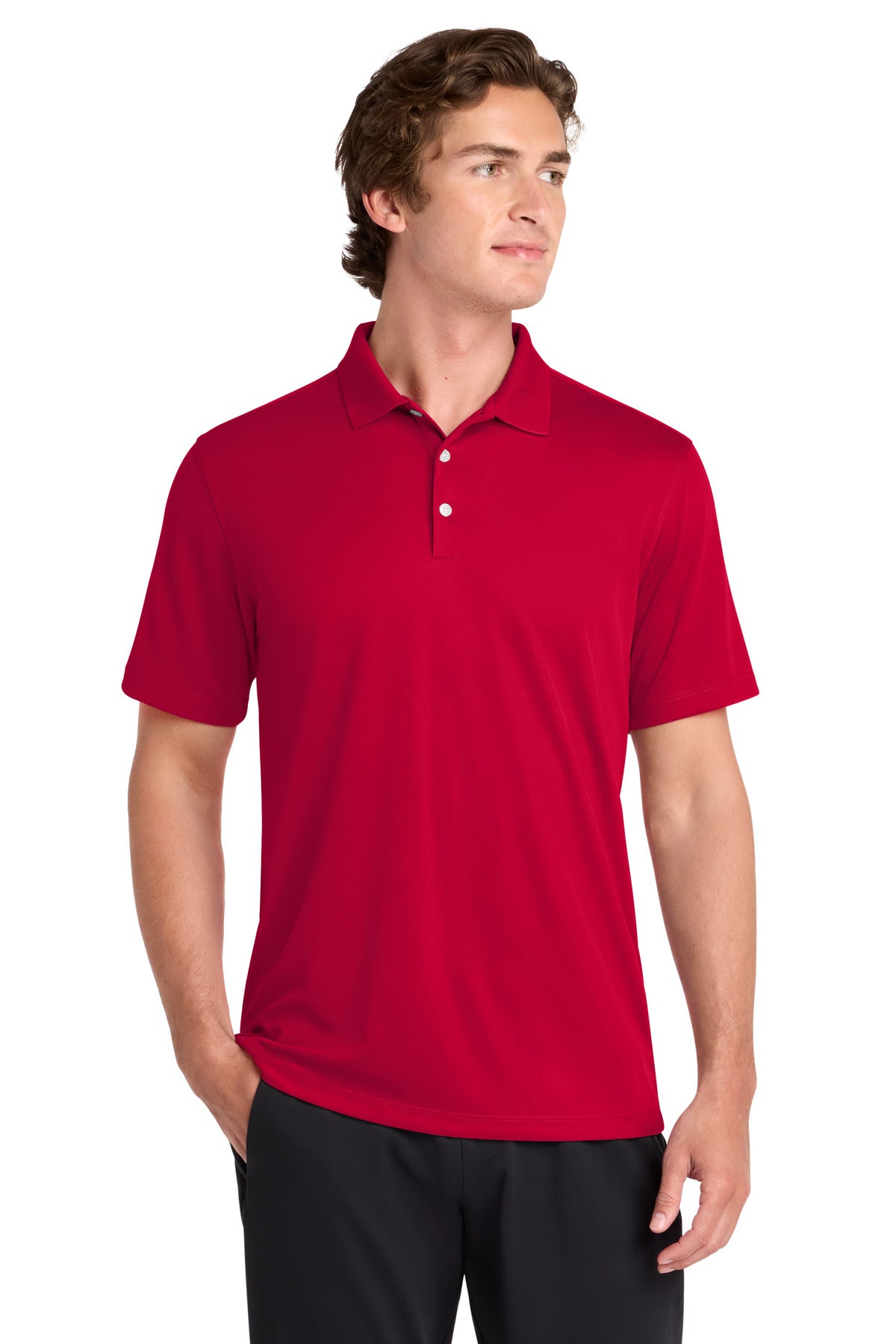 Custom logo Sport-Tek® UV Micropique Polo ST740 in Deep Red