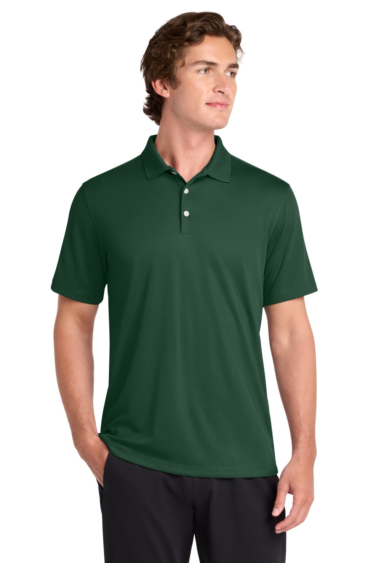 Custom logo Sport-Tek® UV Micropique Polo ST740 in Forest Green