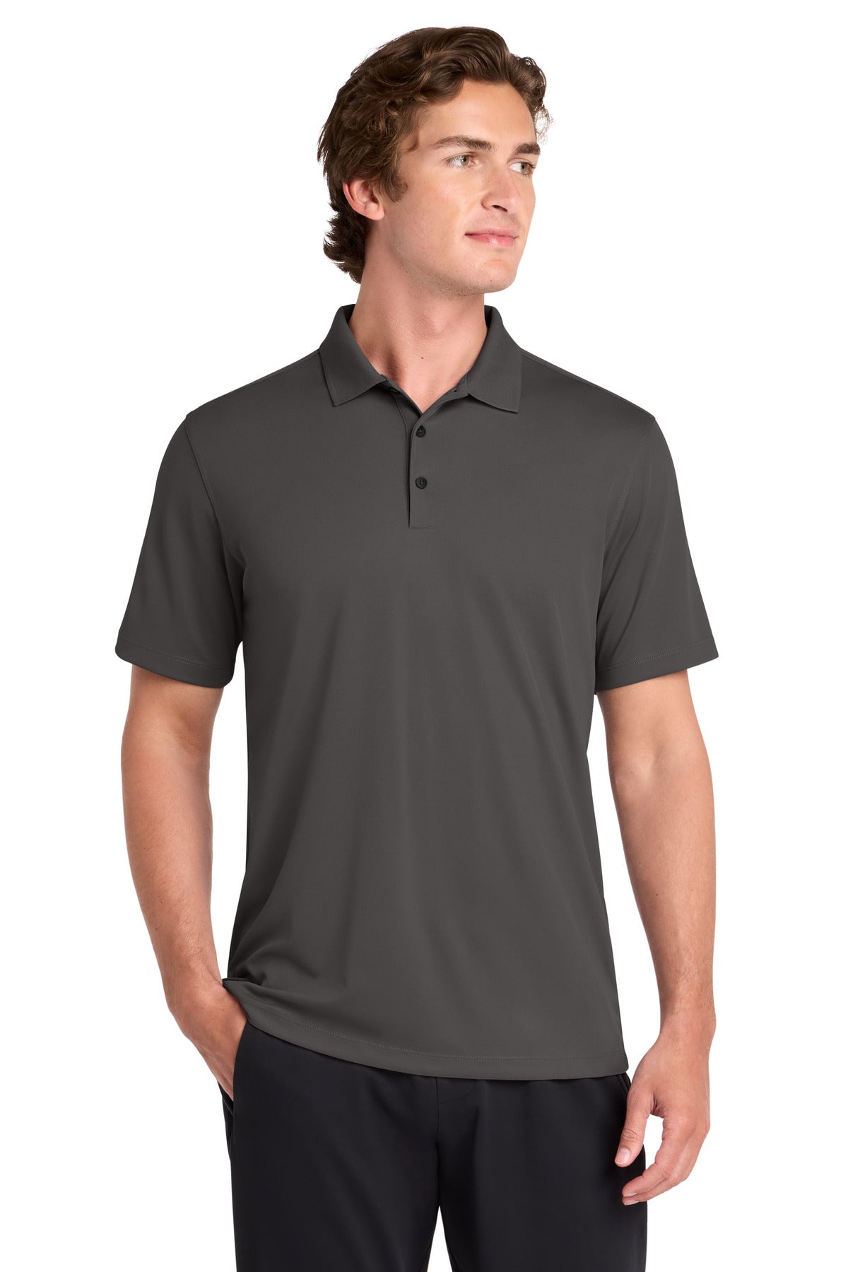 Custom logo Sport-Tek® UV Micropique Polo ST740 in Graphite