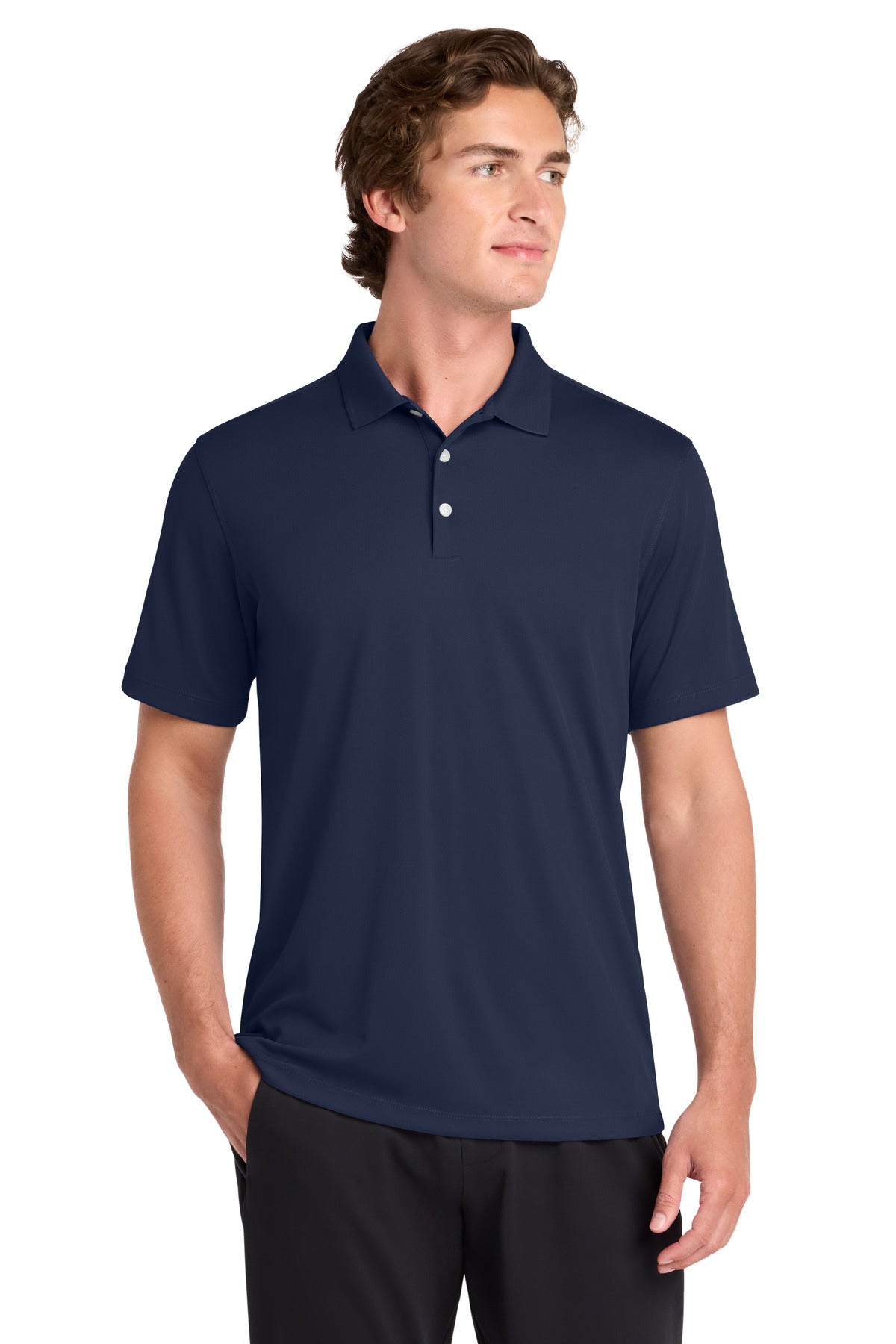 Custom logo Sport-Tek® UV Micropique Polo ST740 in True Navy