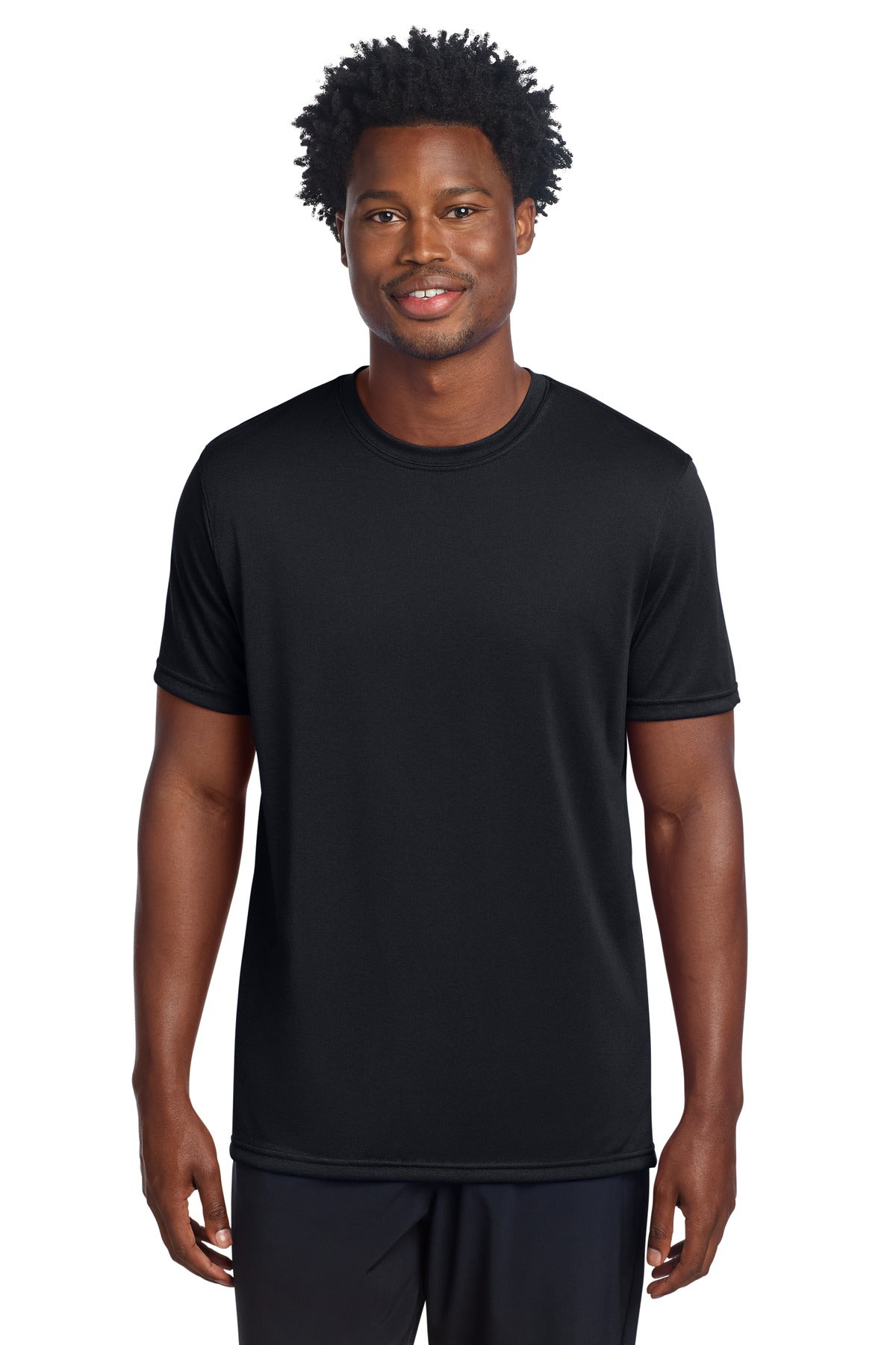 Custom logo Sport-Tek® Echo Tee ST760 in Black