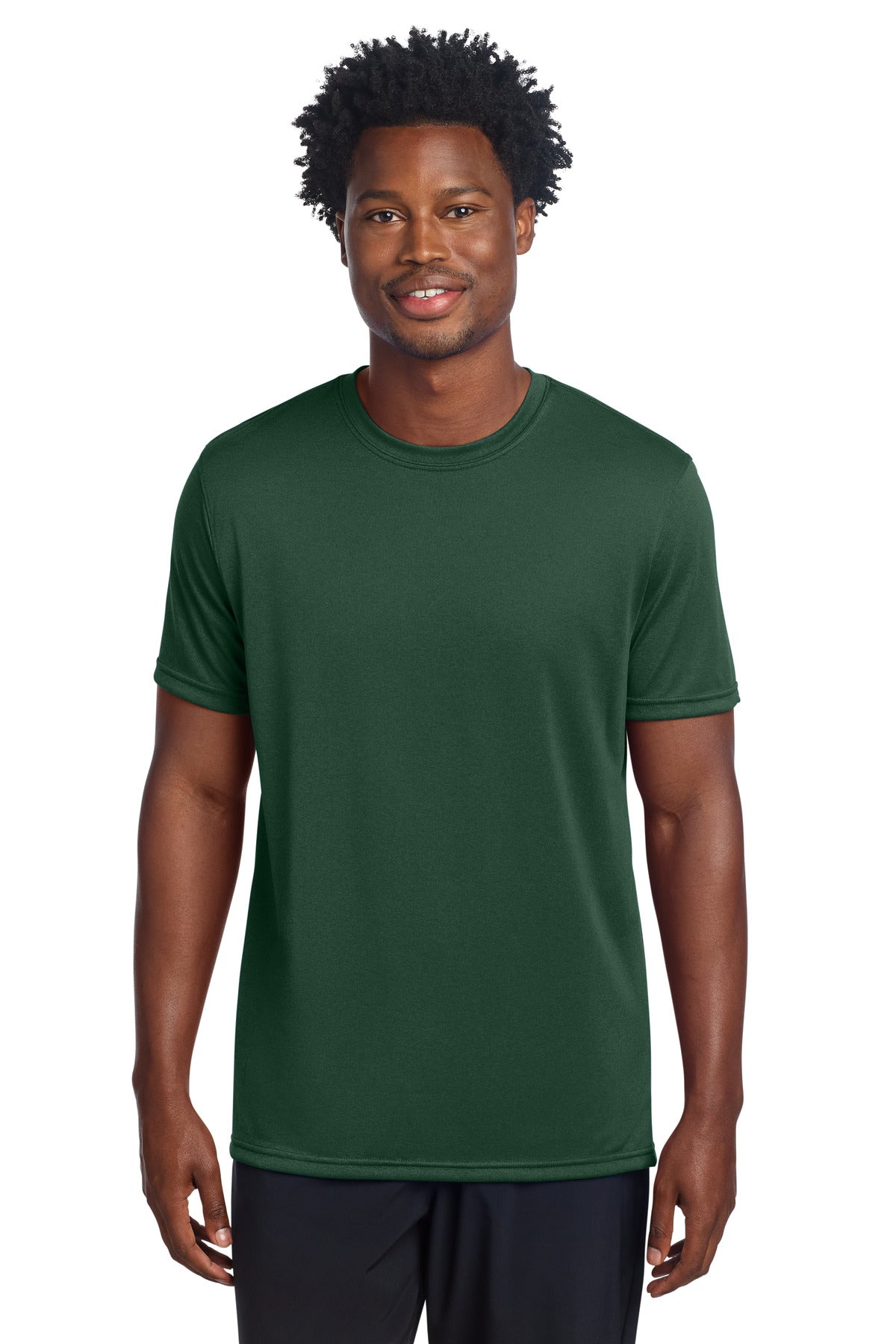 Custom logo Sport-Tek® Echo Tee ST760 in Forest Green