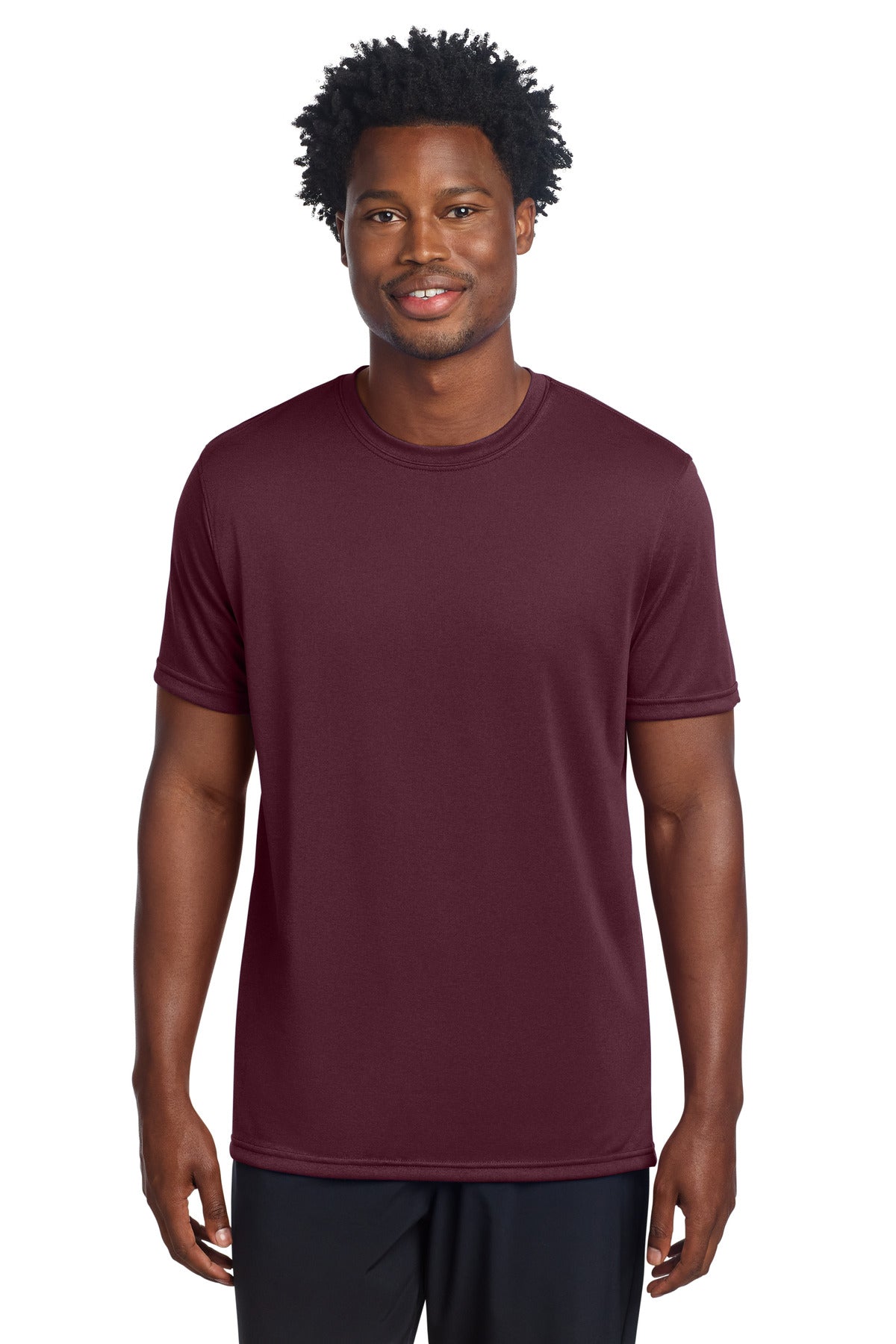 Custom logo Sport-Tek® Echo Tee ST760 in Maroon