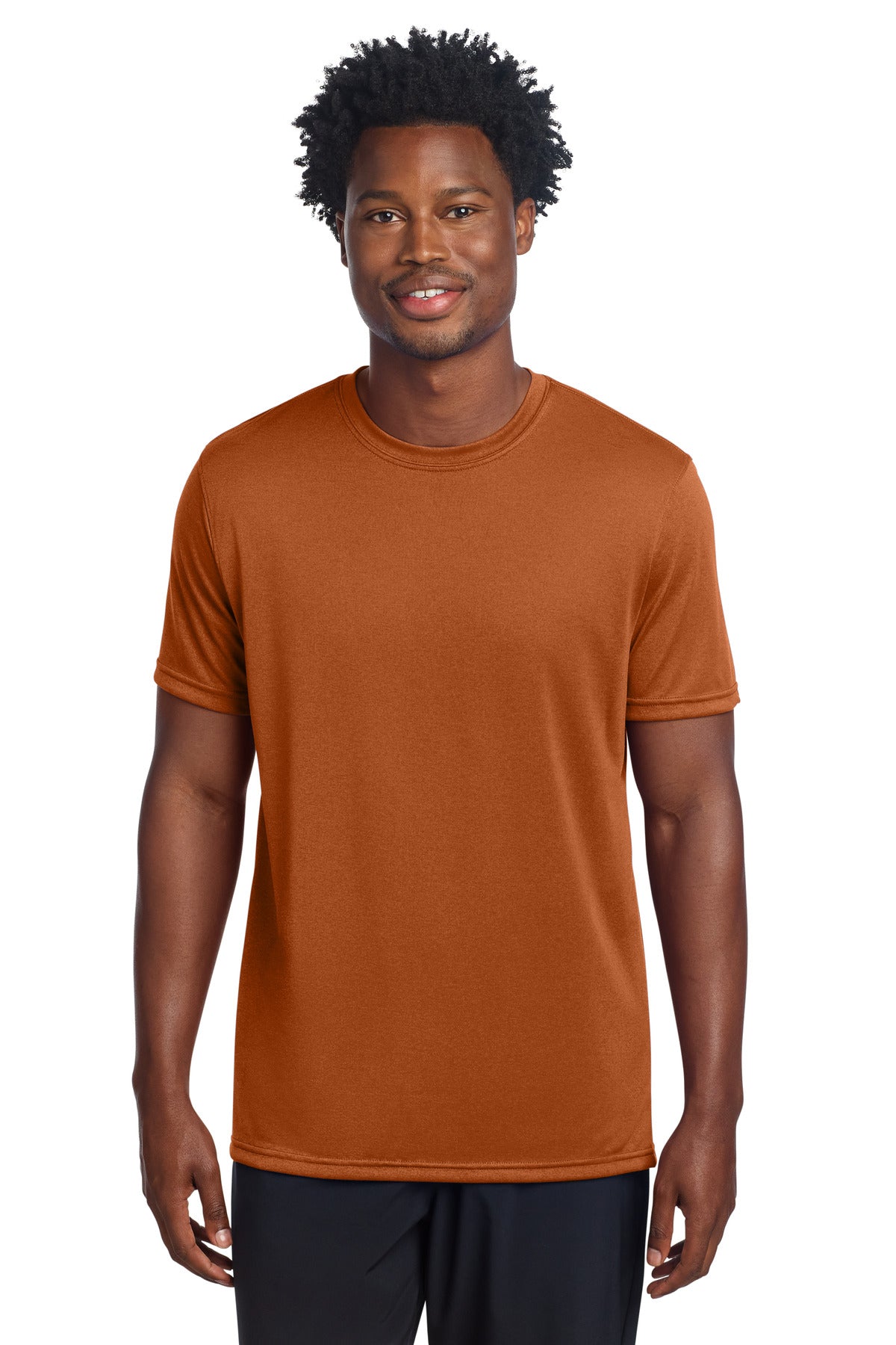 Custom logo Sport-Tek® Echo Tee ST760 in Texas Orange