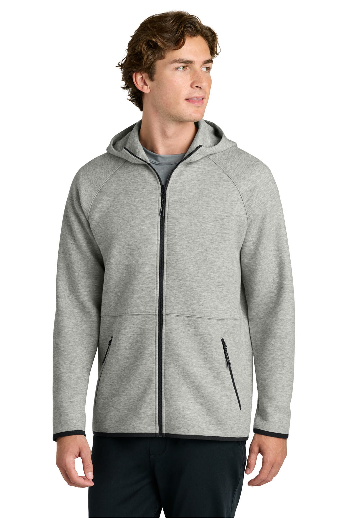 Custom logo Sport-Tek®Phenom Full-Zip Hoodie ST840 in Athletic Heather