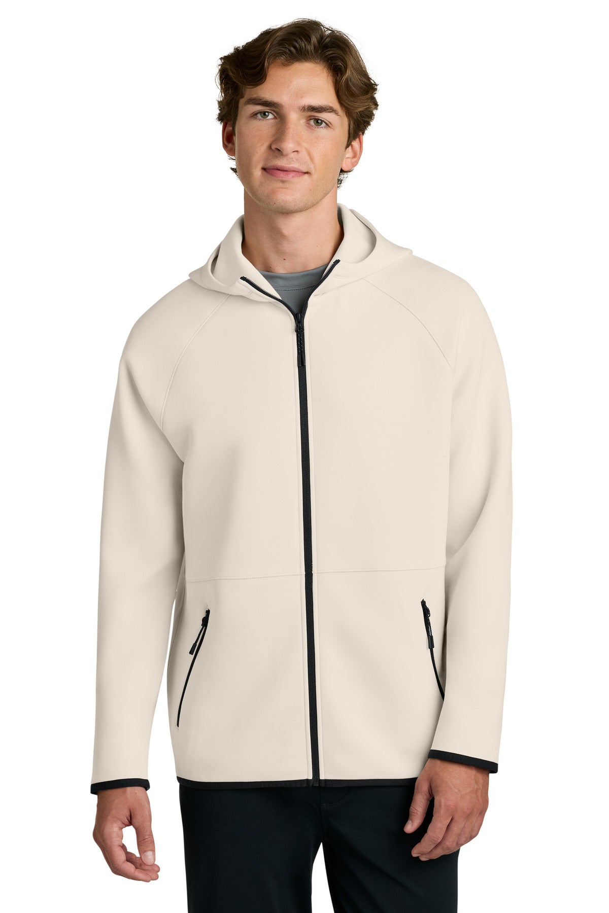 Custom logo Sport-Tek®Phenom Full-Zip Hoodie ST840 in Ecru