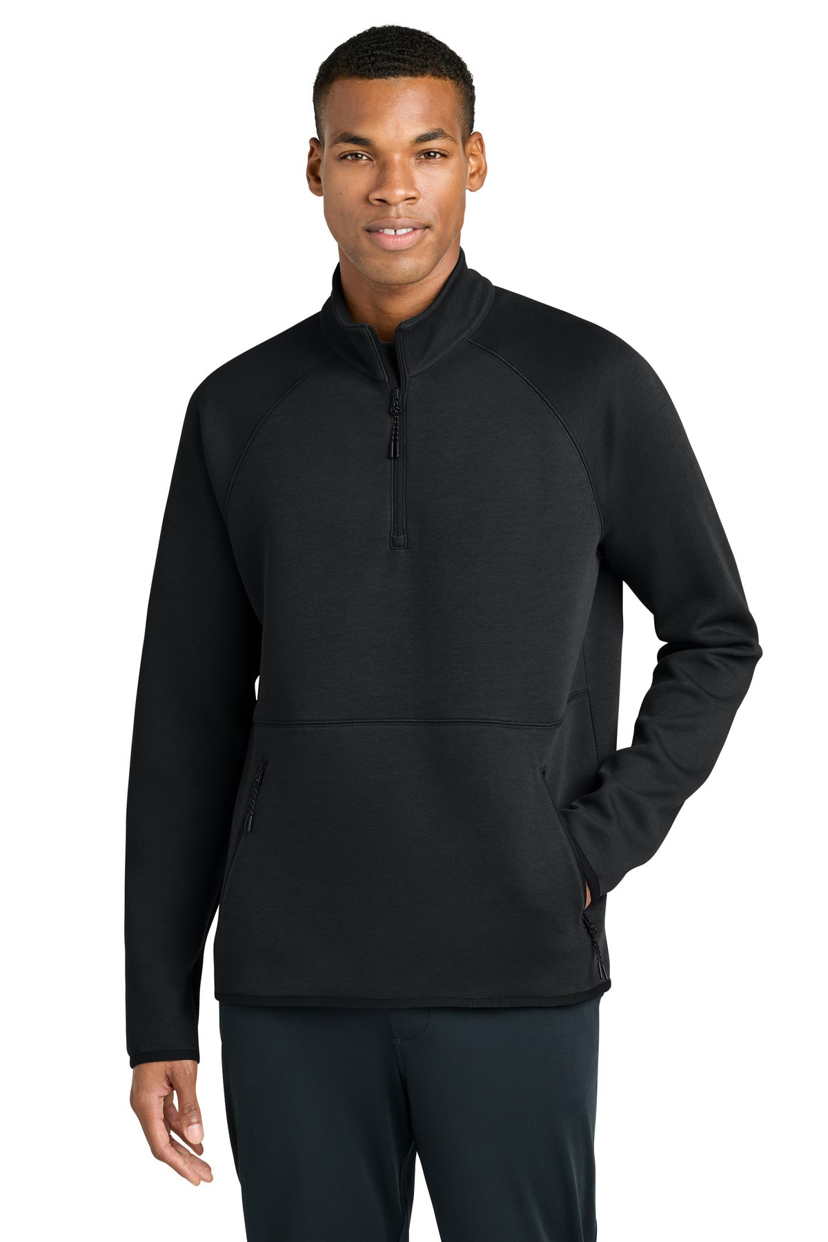 Custom logo Sport-Tek® Phenom 1/4-Zip ST841 in Black