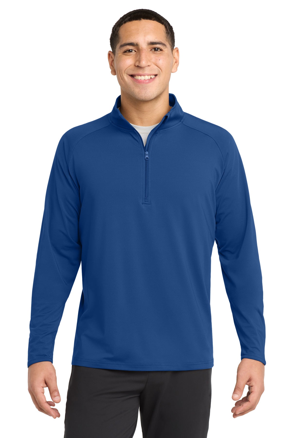 Custom logo Sport-Tek® Sport-Wick® Stretch 1/4-Zip Pullover. ST850 in True Royal