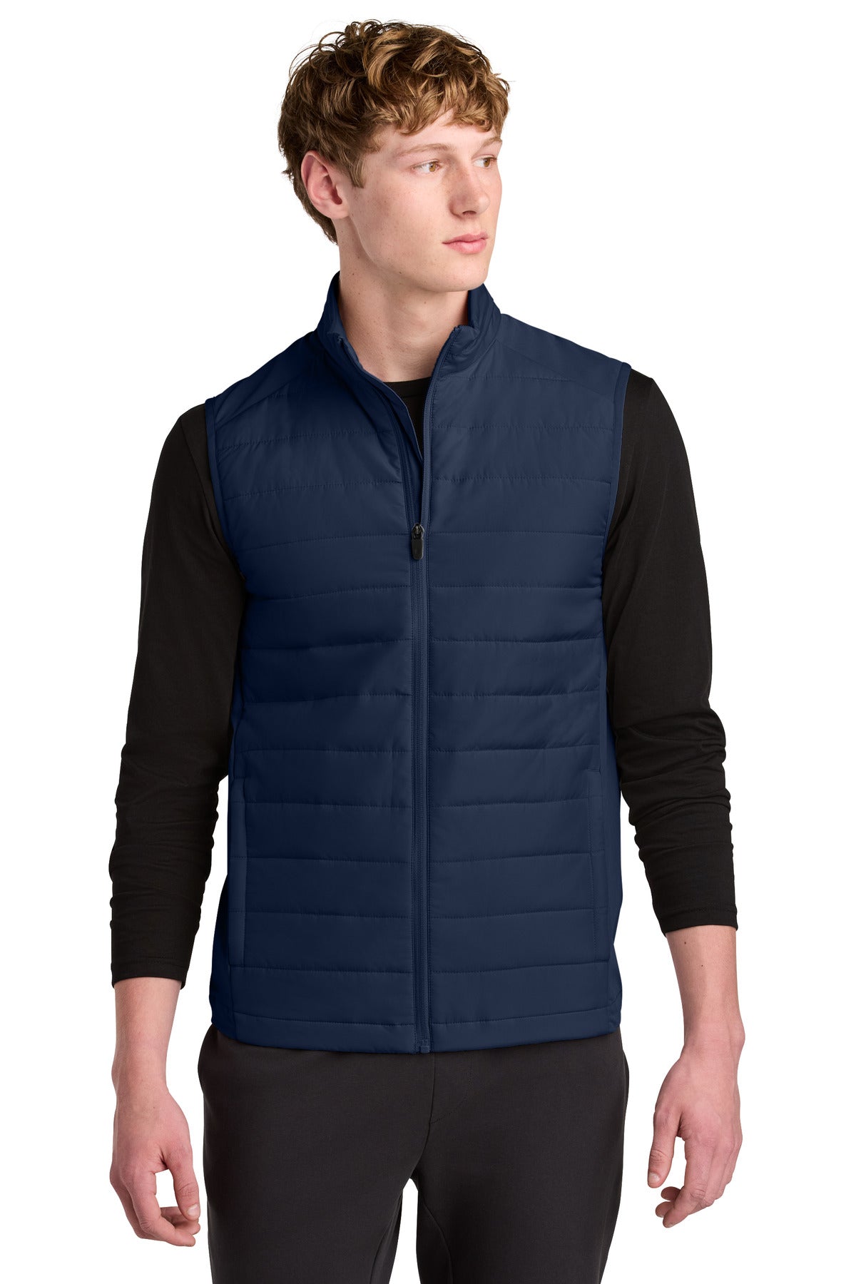 Custom logo Sport-Tek® Teknical Hybrid Vest ST941 in True Navy