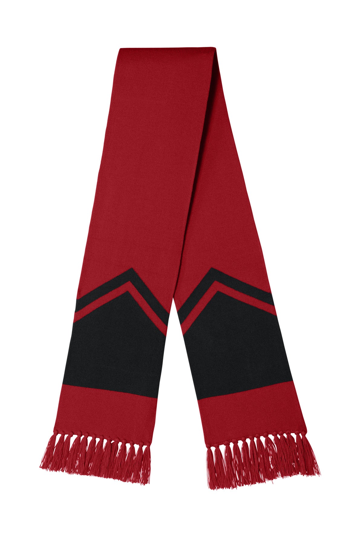 Custom logo Sport-Tek® Gameday Scarf STA06 in Deep Red/ Black