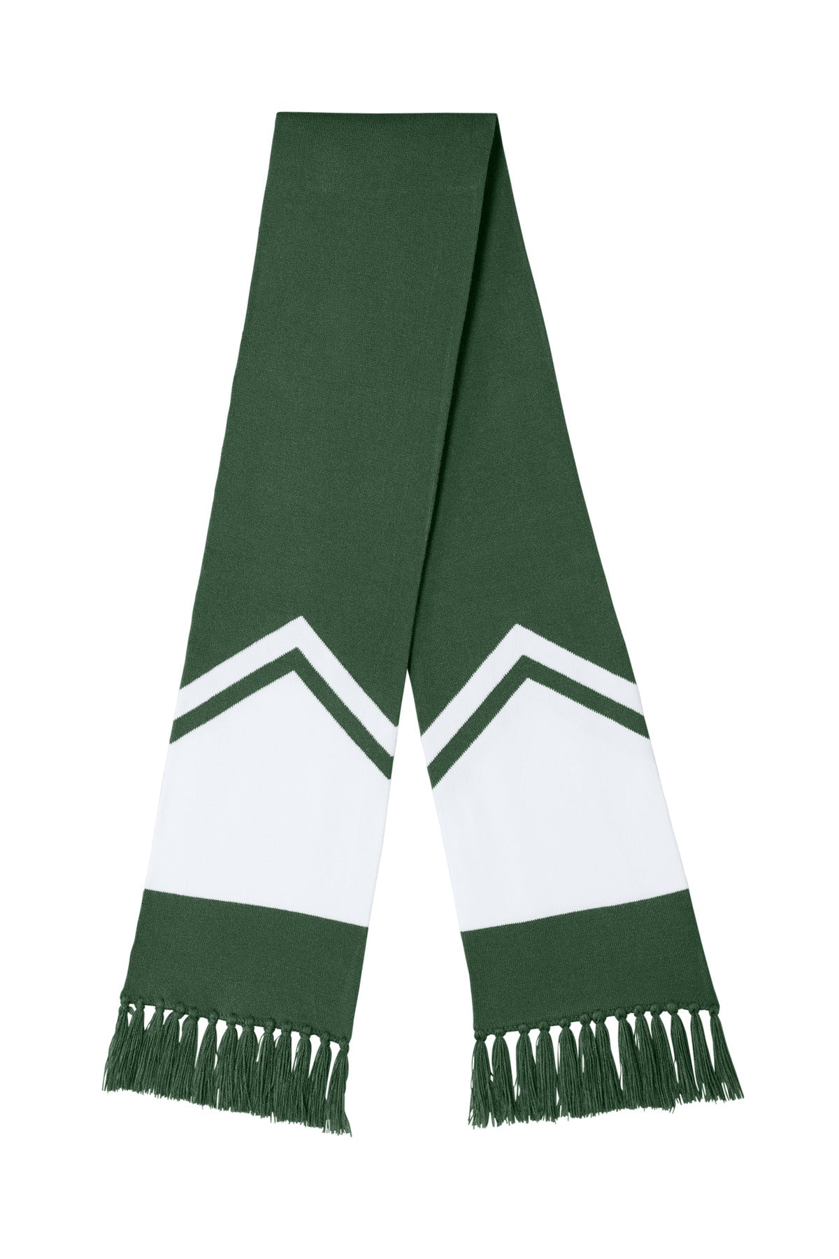 Custom logo Sport-Tek® Gameday Scarf STA06 in Forest Green/ White