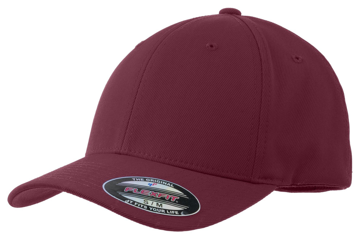 Custom logo Sport-Tek® Flexfit® Performance Solid Cap. STC17 in Maroon