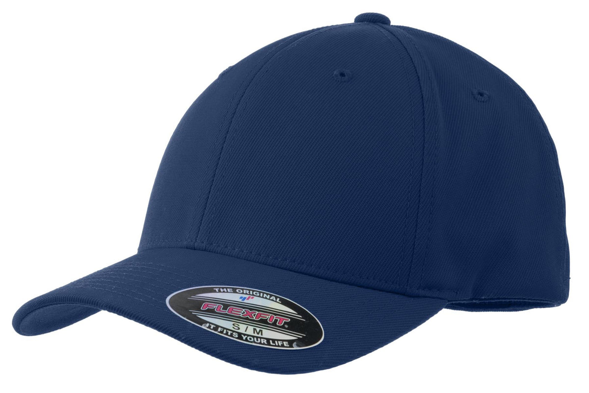 Custom logo Sport-Tek® Flexfit® Performance Solid Cap. STC17 in True Navy