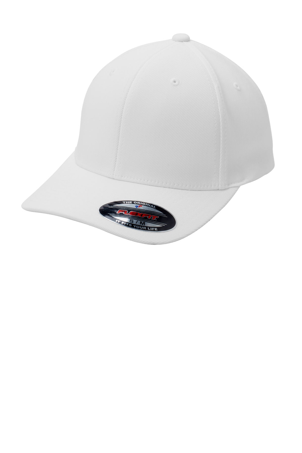 Custom logo Sport-Tek® Flexfit® Performance Solid Cap. STC17 in White