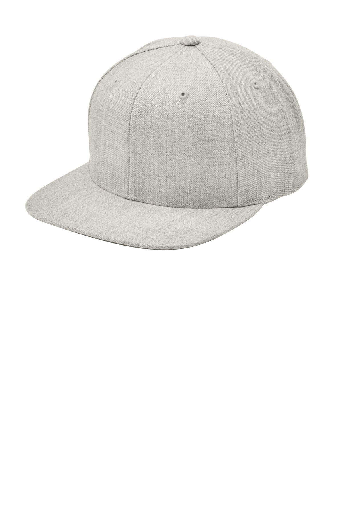 Custom logo Sport-Tek® YP Classics® Flat Bill Snapback Cap. STC19 in Heather Grey