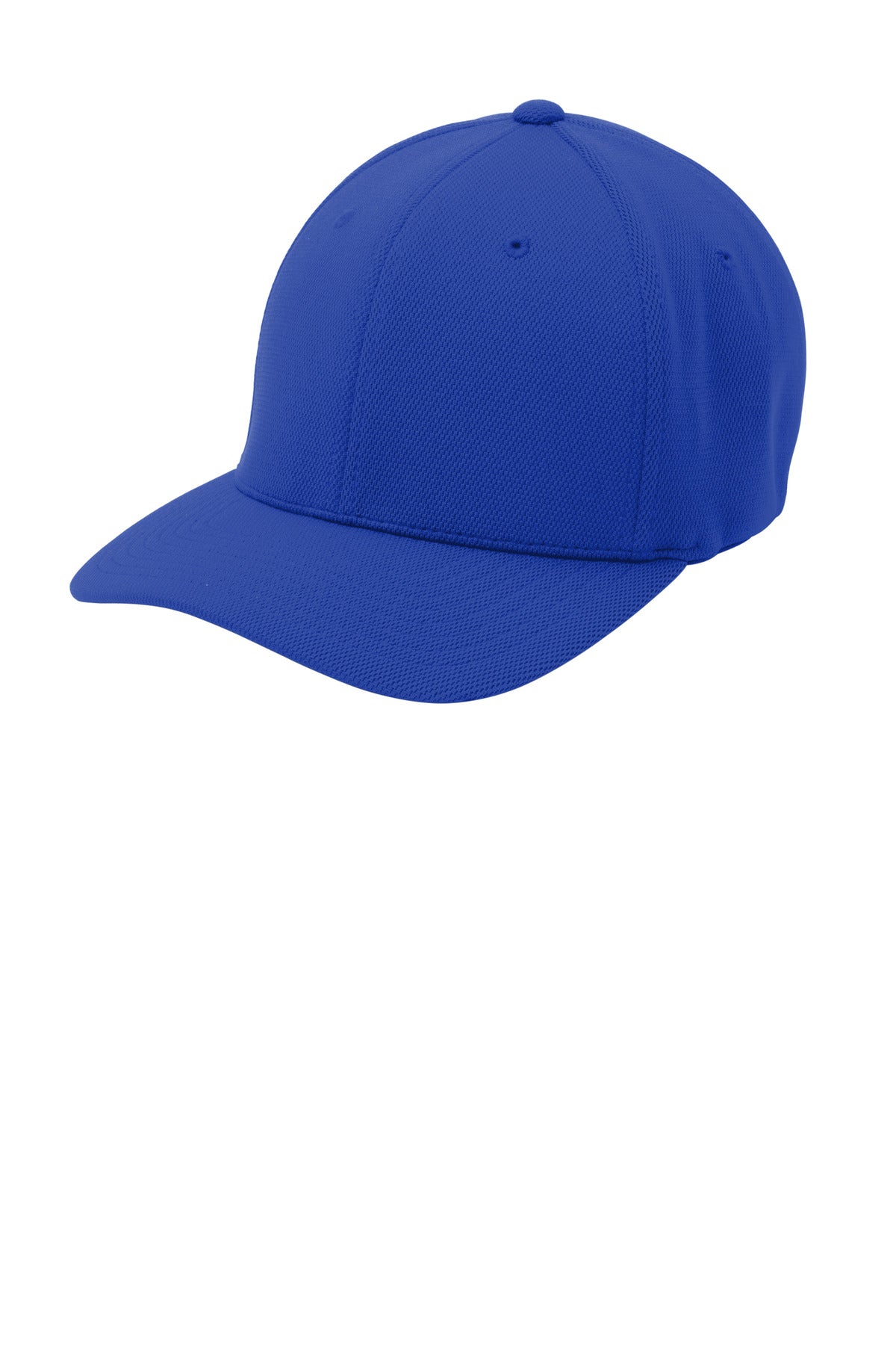 Custom logo Sport-Tek® Flexfit® Cool & Dry Poly Block Mesh Cap. STC22 in True Royal