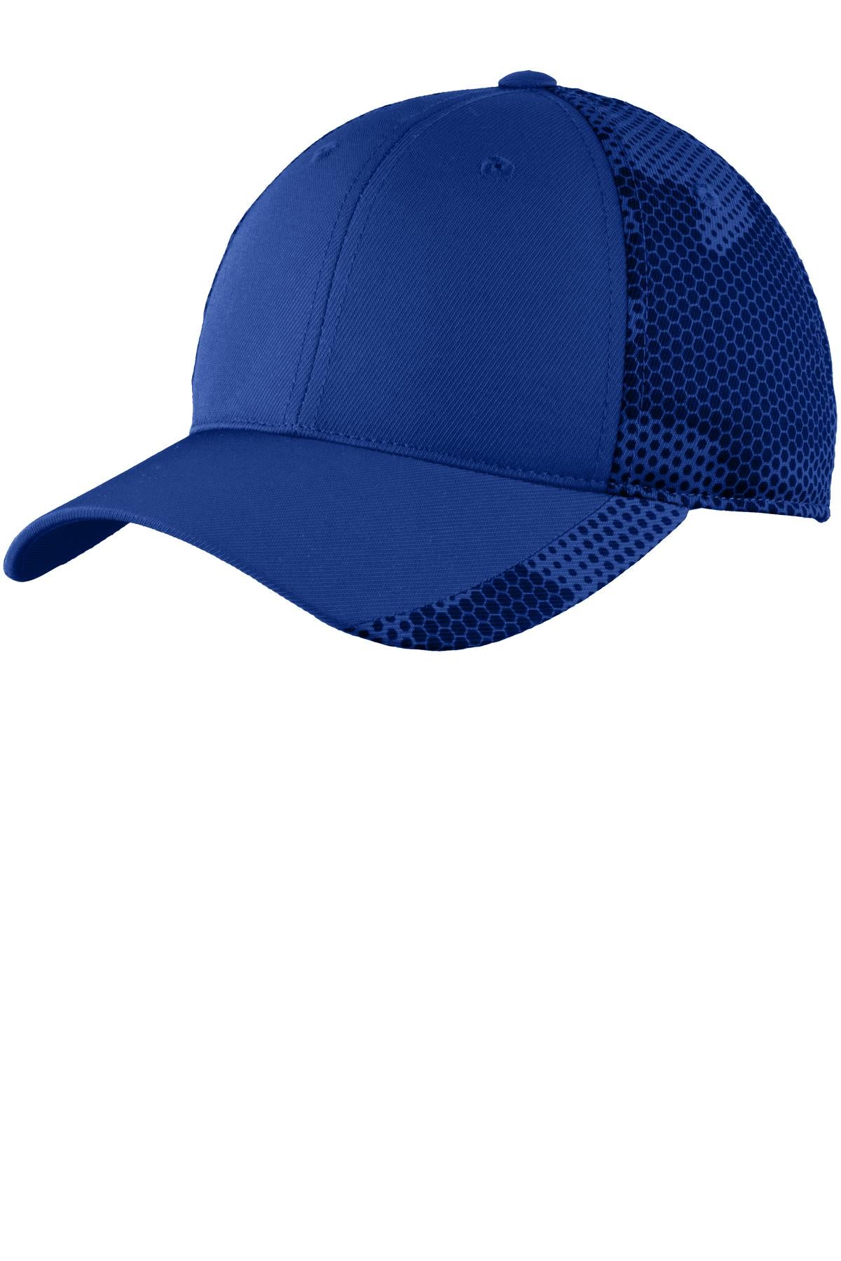 Custom logo Sport-Tek® CamoHex Cap. STC23 in True Royal