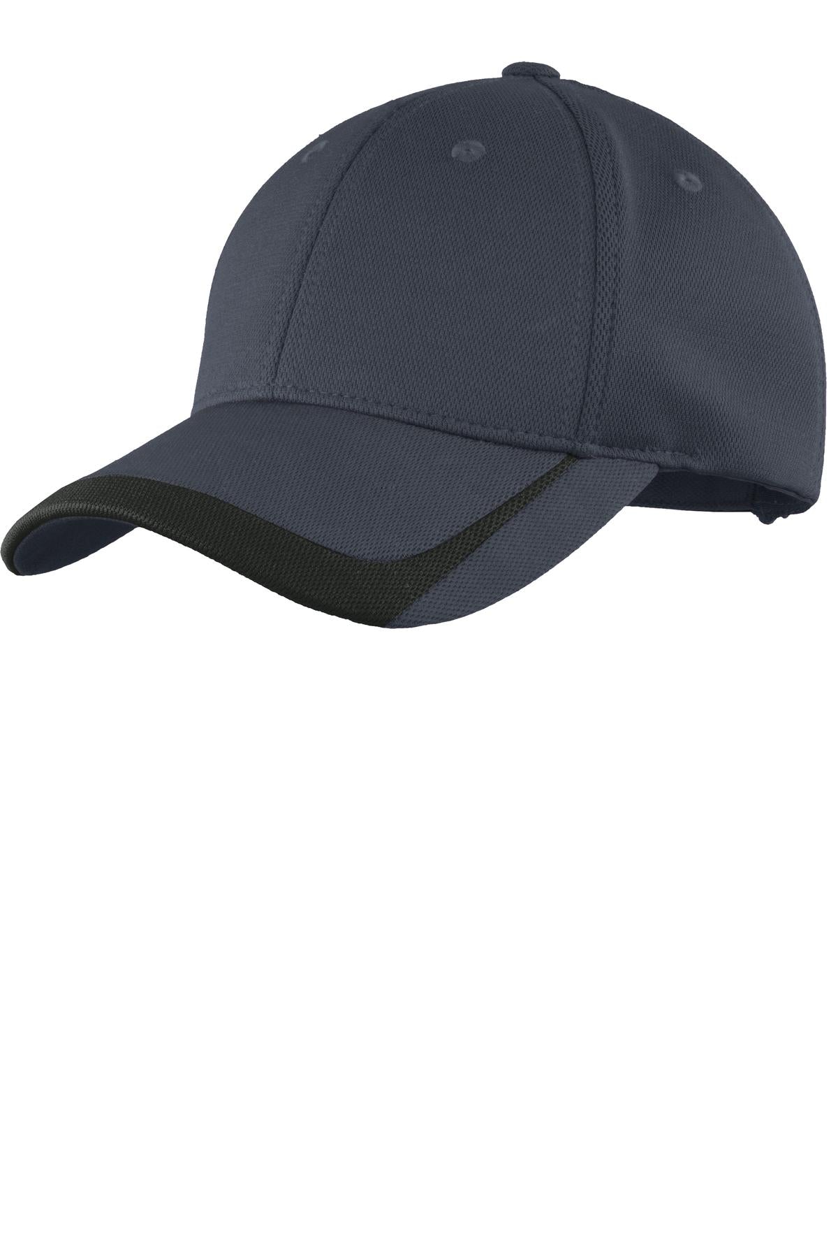 Custom logo Sport-Tek® Pique Colorblock Cap. STC24 in Graphite/ Black