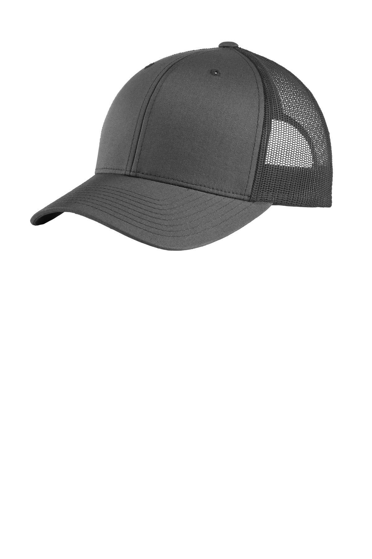 Custom logo Sport-Tek® YP Classics® Retro Trucker Cap. STC39 in Graphite/ Graphite