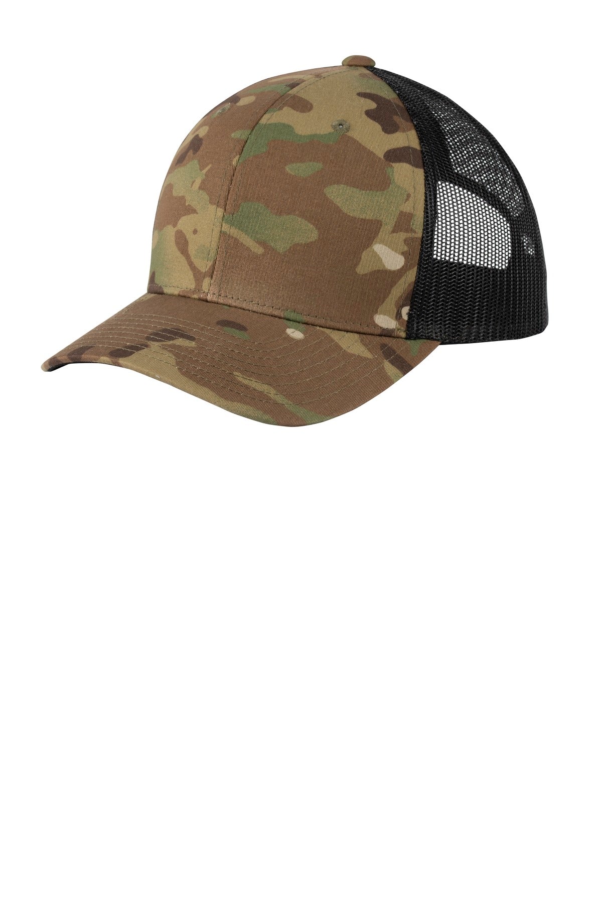 Custom logo Sport-Tek® YP Classics® Retro Trucker Cap. STC39 in Multicam