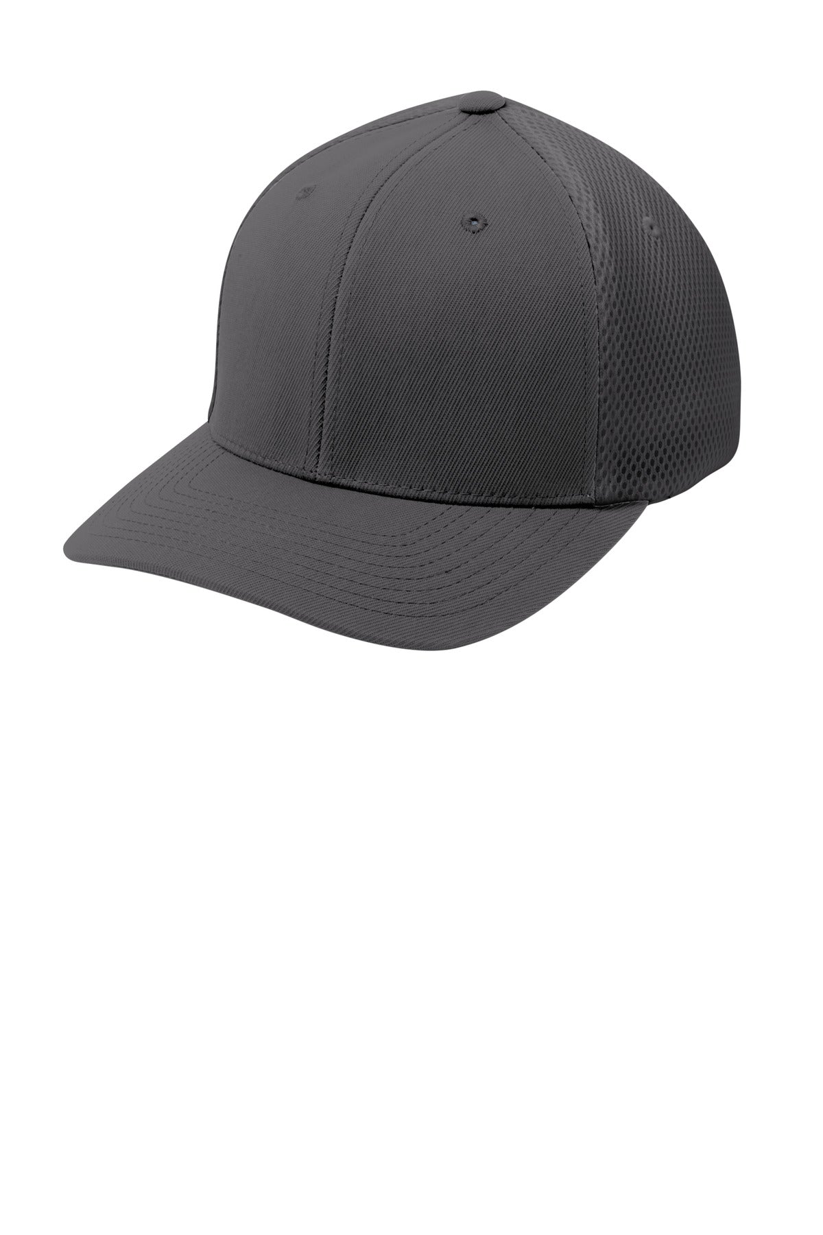 Custom logo Sport-Tek ® Flexfit ® Air Mesh Back Cap. STC40 in Graphite/ Graphite