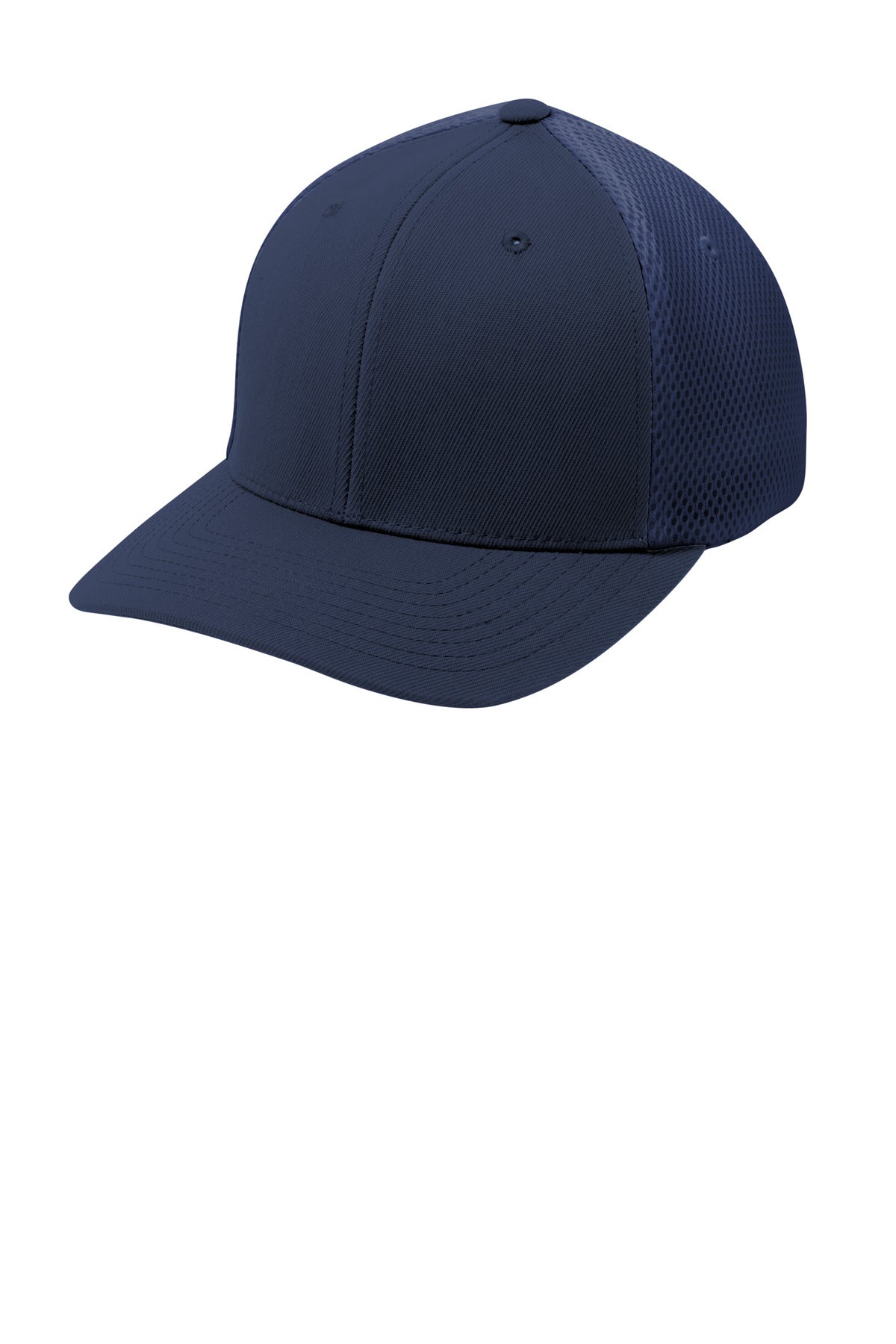 Custom logo Sport-Tek ® Flexfit ® Air Mesh Back Cap. STC40 in True Navy/ True Navy