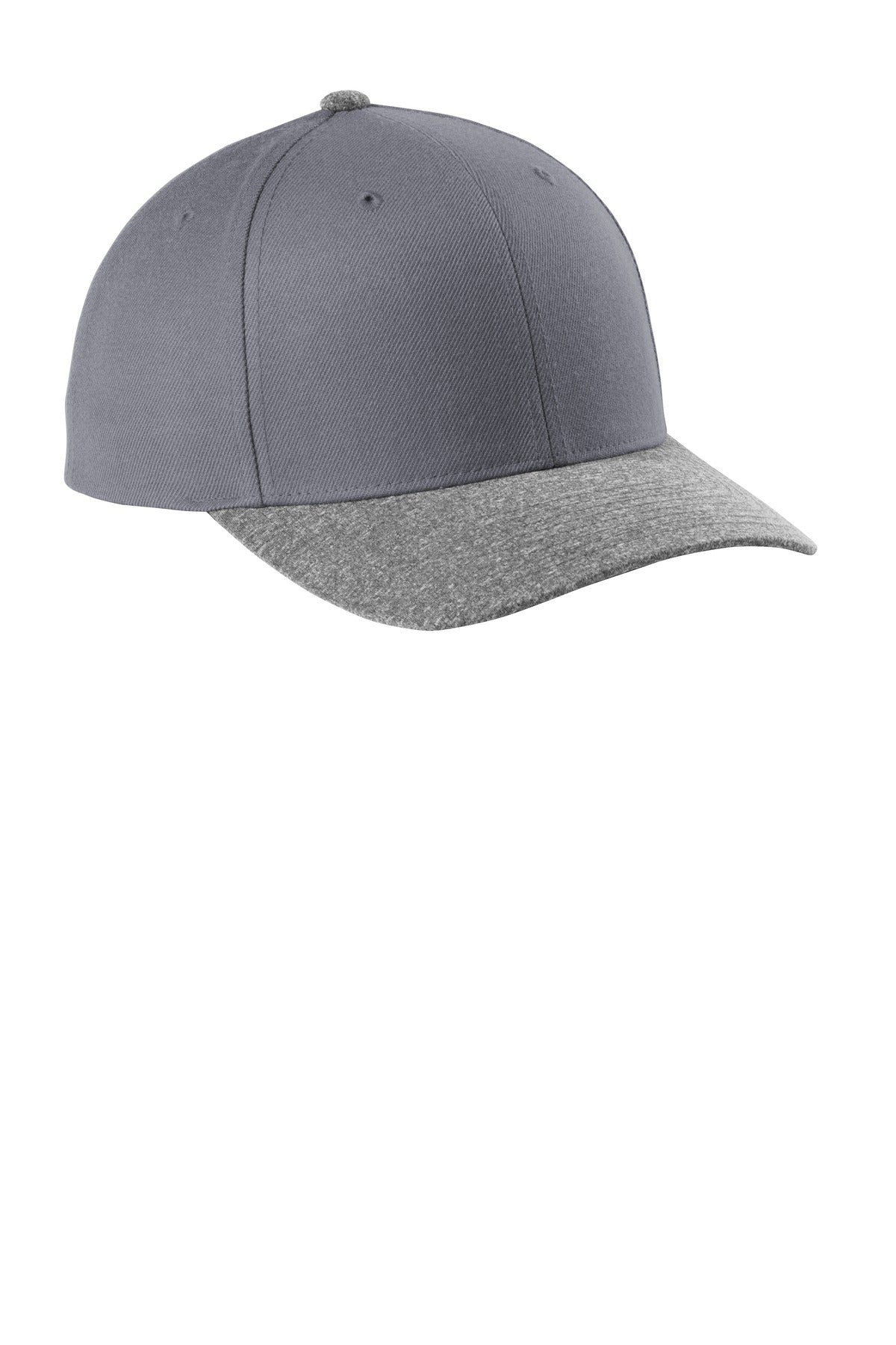 Custom logo Sport-Tek ® YP Classics ® Curve Bill Snapback Cap. STC43 in Graphite/ Grey Heather