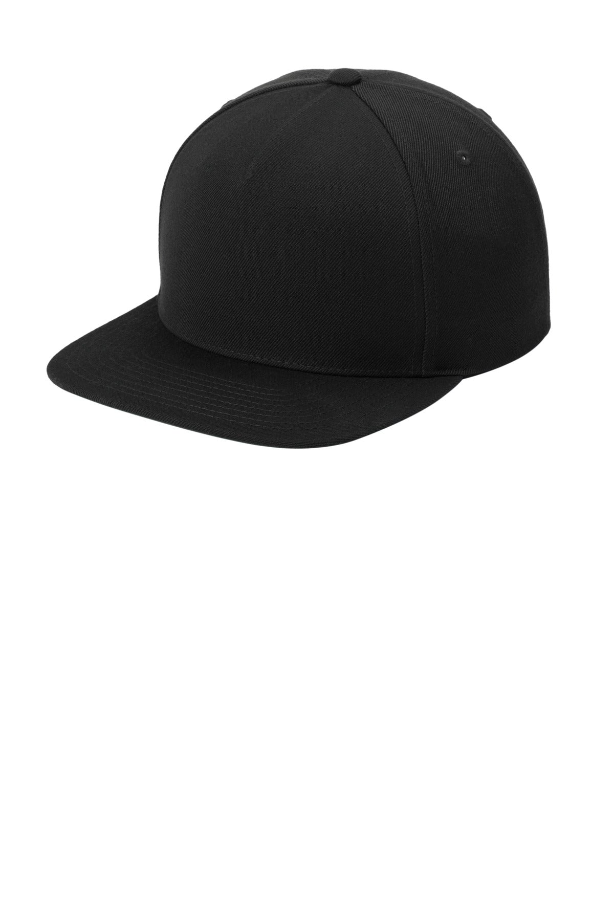 Custom logo Sport-Tek® YP Classics® Premium 5-Panel Snapback Cap STC55 in Black