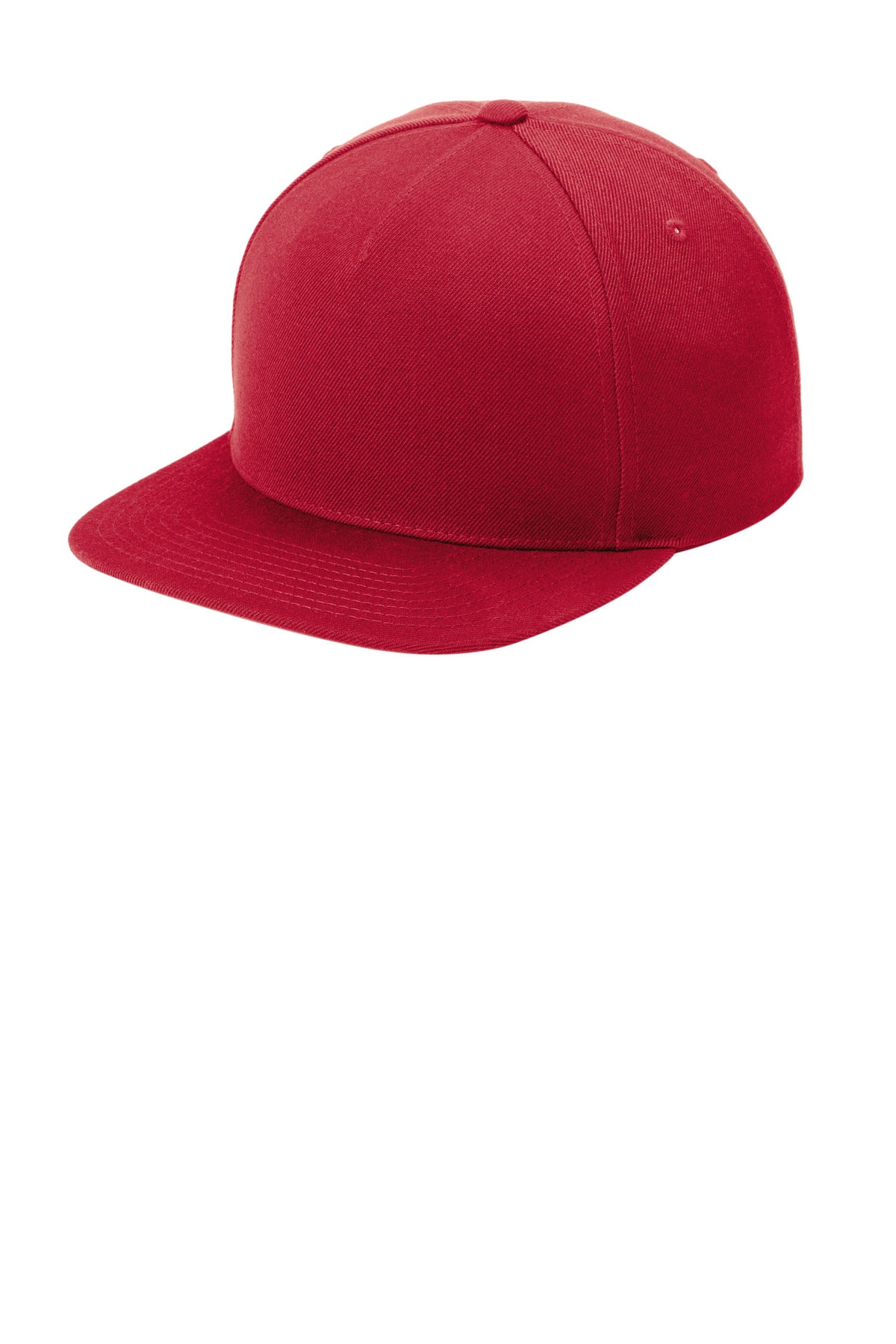 Custom logo Sport-Tek® YP Classics® Premium 5-Panel Snapback Cap STC55 in Deep Red