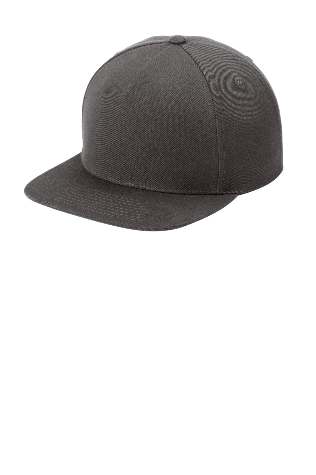 Custom logo Sport-Tek® YP Classics® Premium 5-Panel Snapback Cap STC55 in Iron Grey