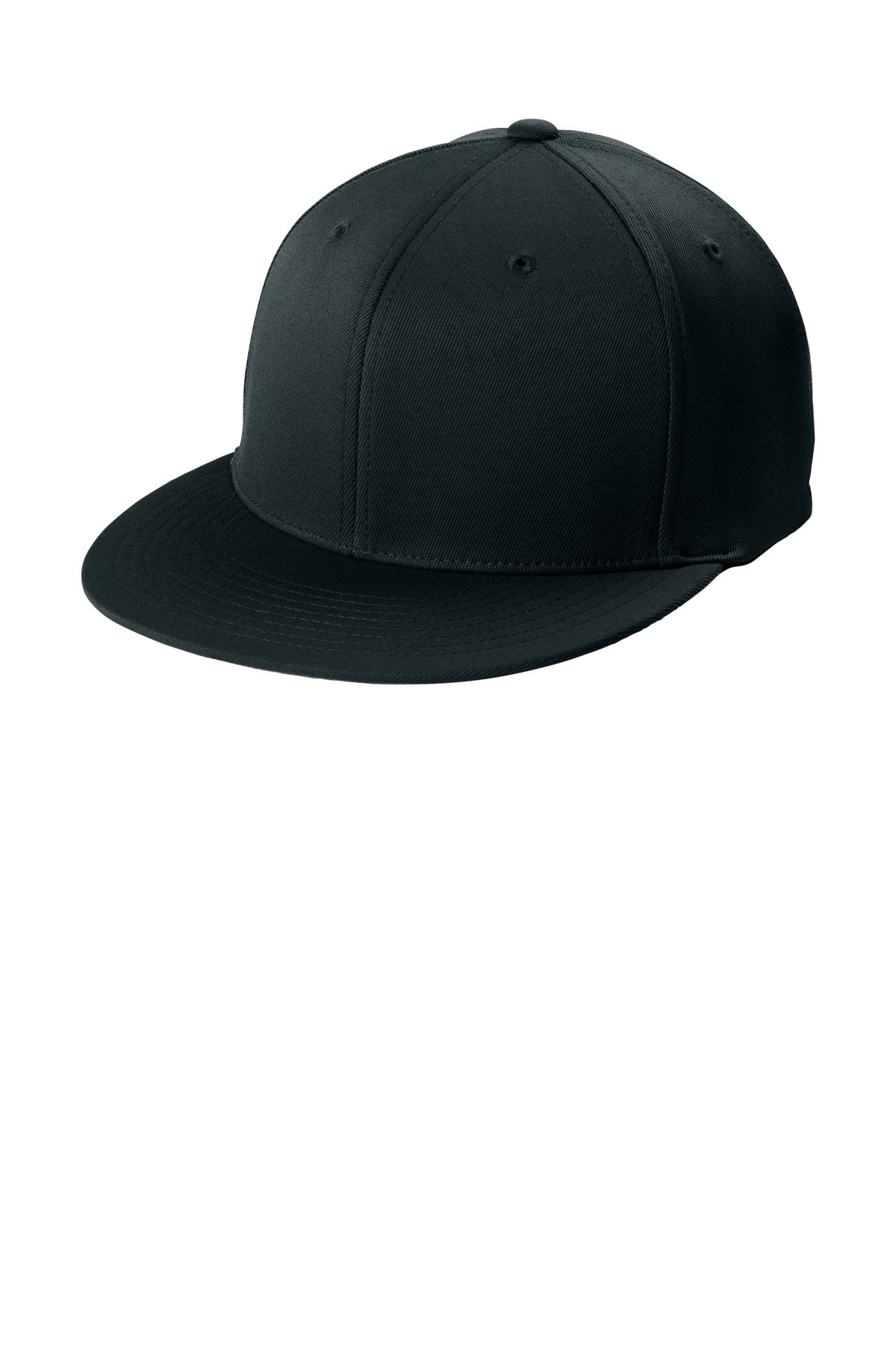Custom logo Sport-Tek® Flexfit® Flat Bill Cap STC56 in Black