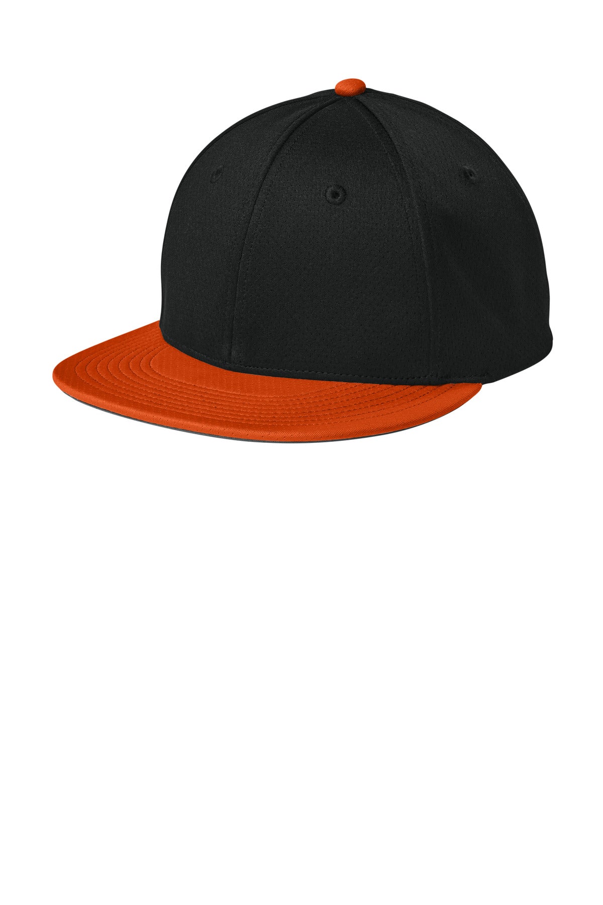 Custom logo Sport-Tek® Impact Mesh Stretch-Tek Cap STC70 in Black/ Deep Orange/ Black