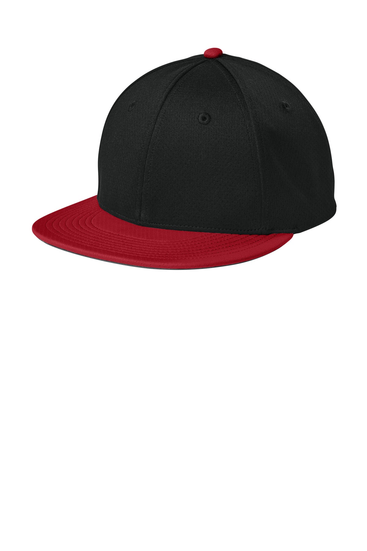 Custom logo Sport-Tek® Impact Mesh Stretch-Tek Cap STC70 in Black/ Deep Red/ Black